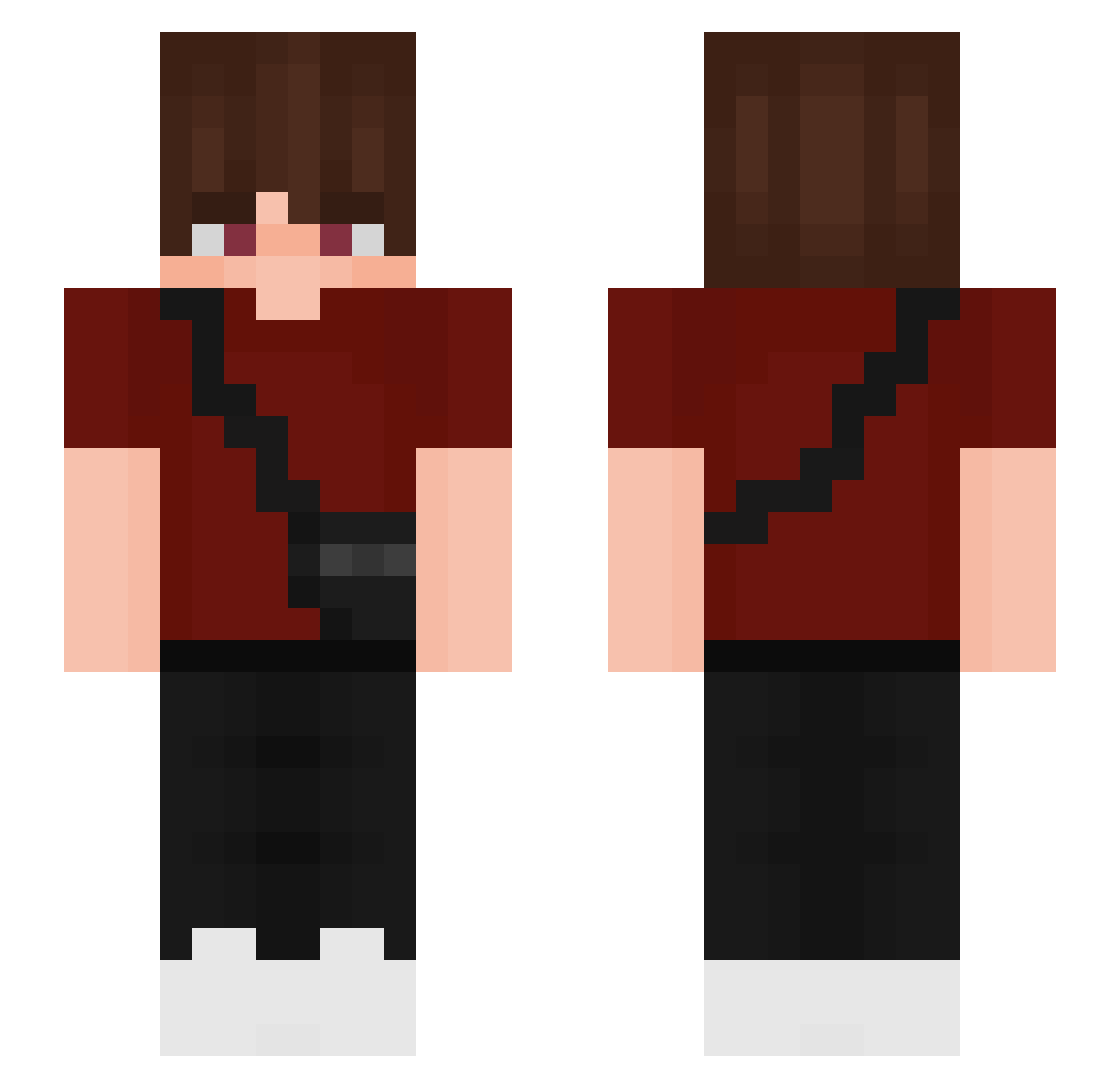 ZeTrixon Minecraft skin, front and back view