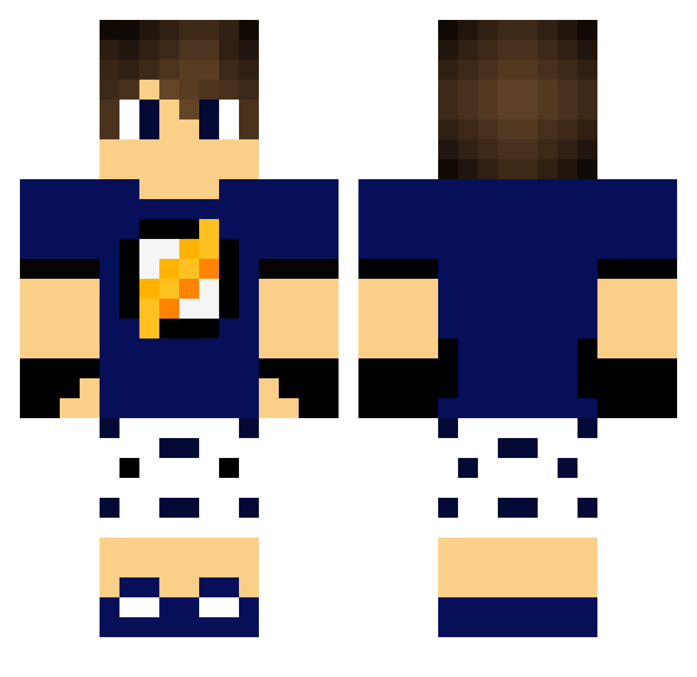 cl9wnn Minecraft skin, front and back view