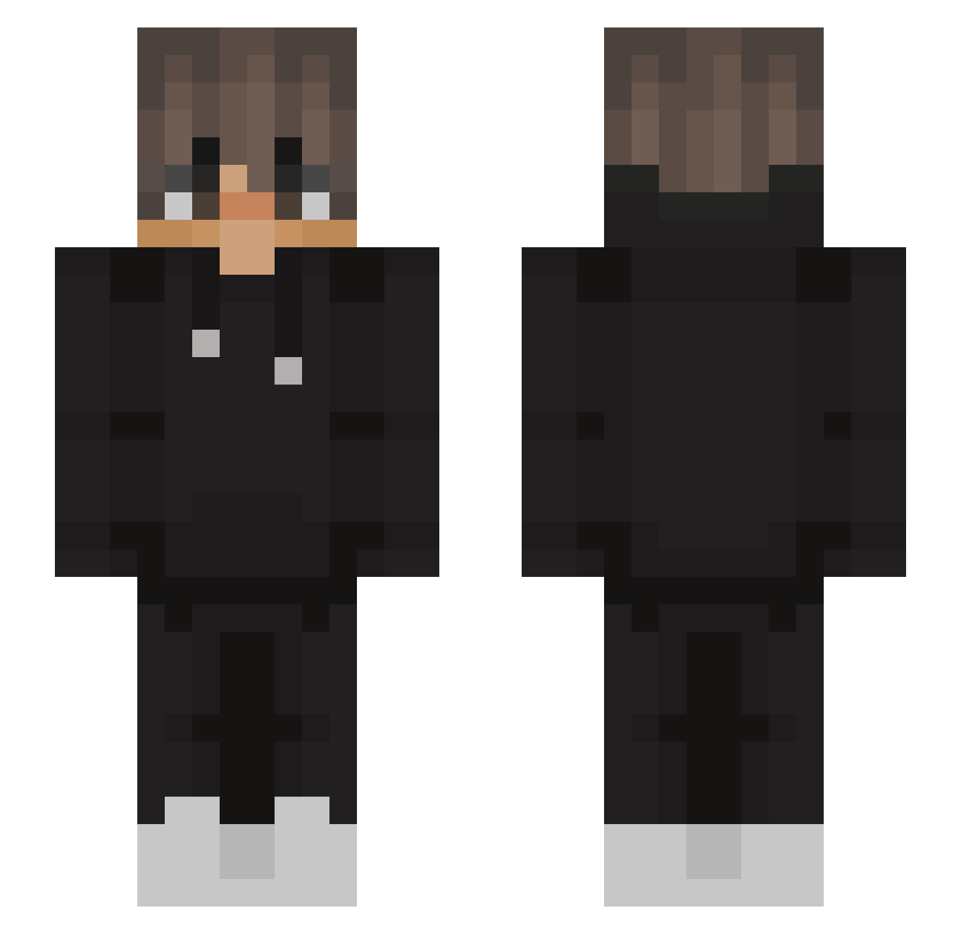 gameplayer0322 Minecraft skin, front and back view