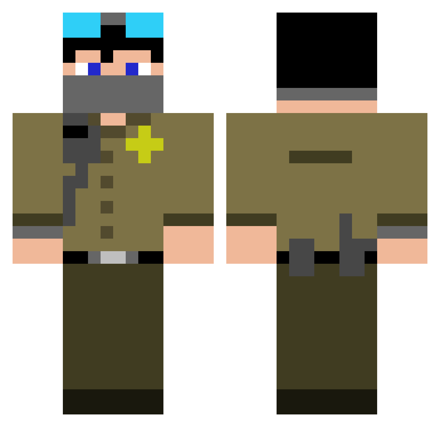 Diegorosa555 Minecraft skin, front and back view