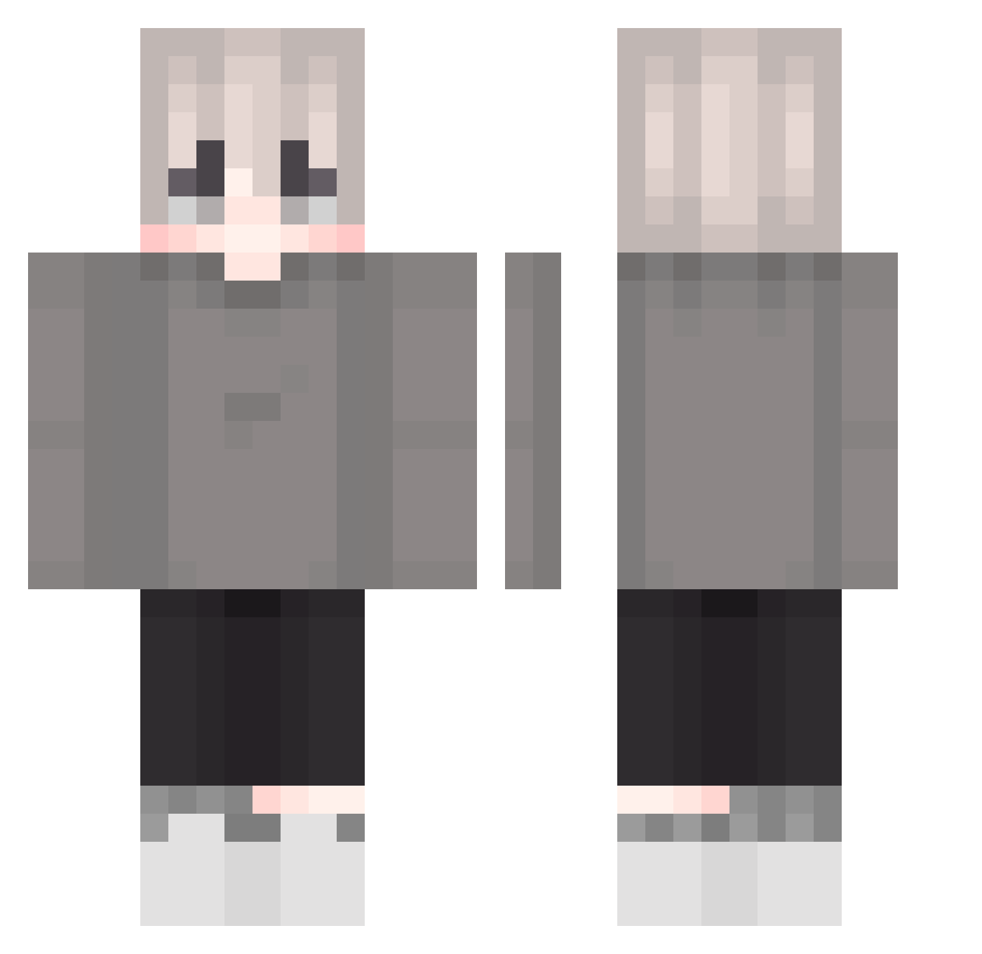 The_1_Architect Minecraft skin, front and back view