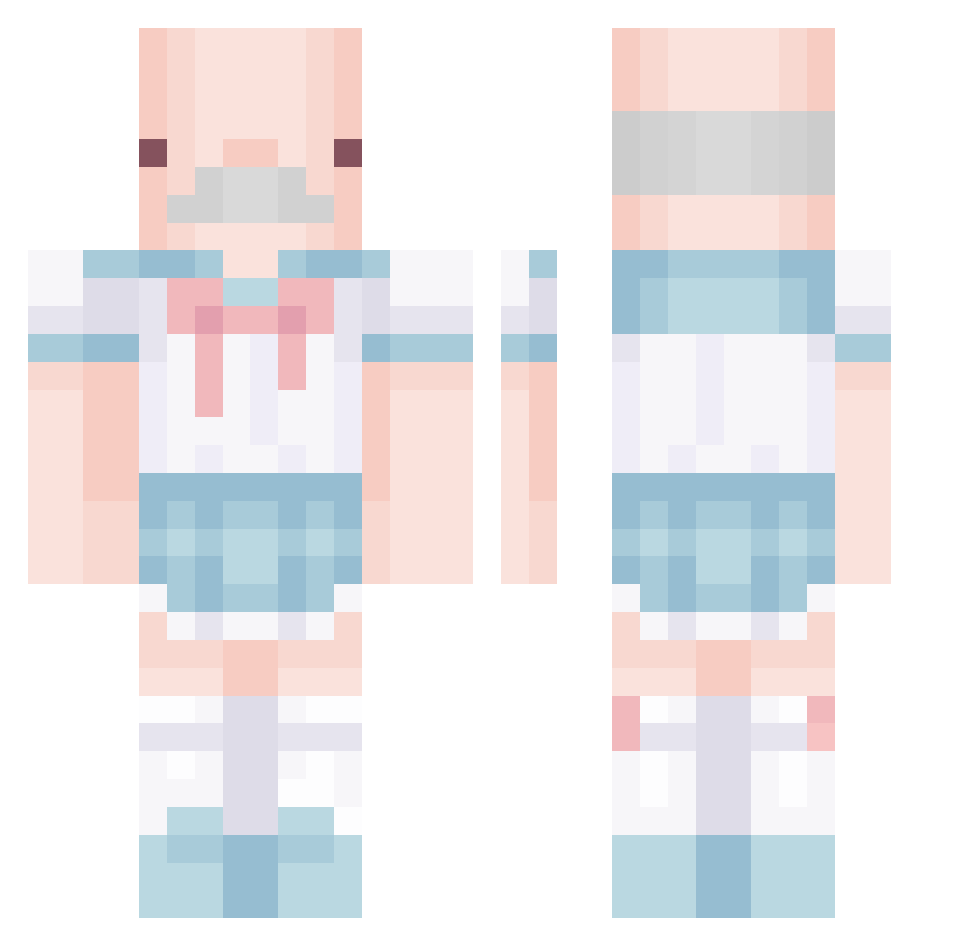 Krookz1234 Minecraft skin, front and back view