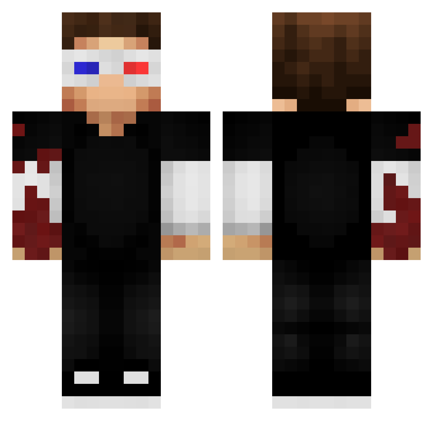 BrieferBead2561 Minecraft skin, front and back view