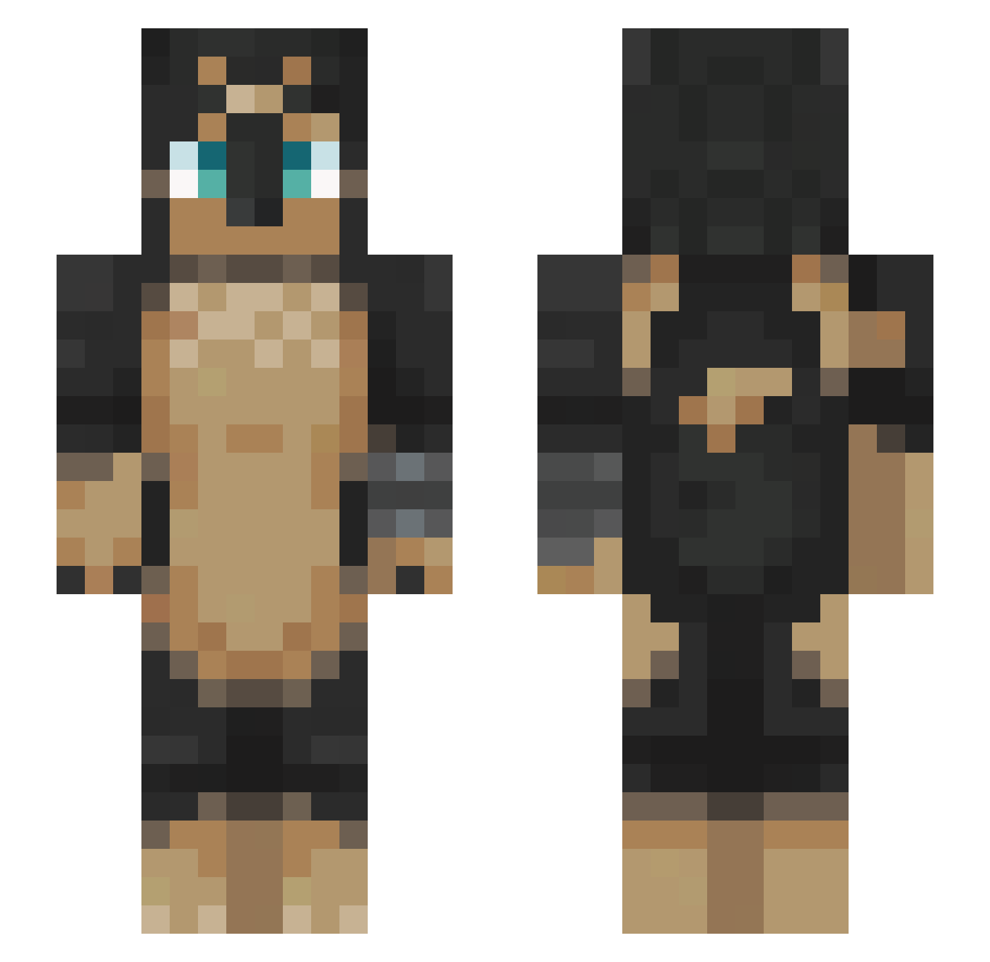 Podge_00 Minecraft skin, front and back view