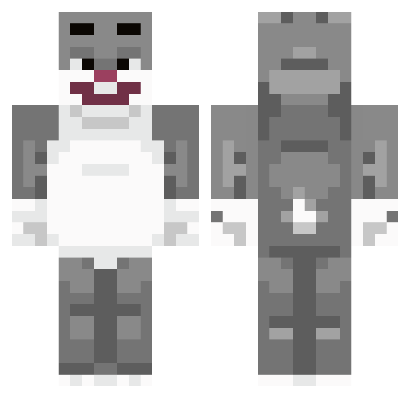 mykidsgone Minecraft skin, front and back view