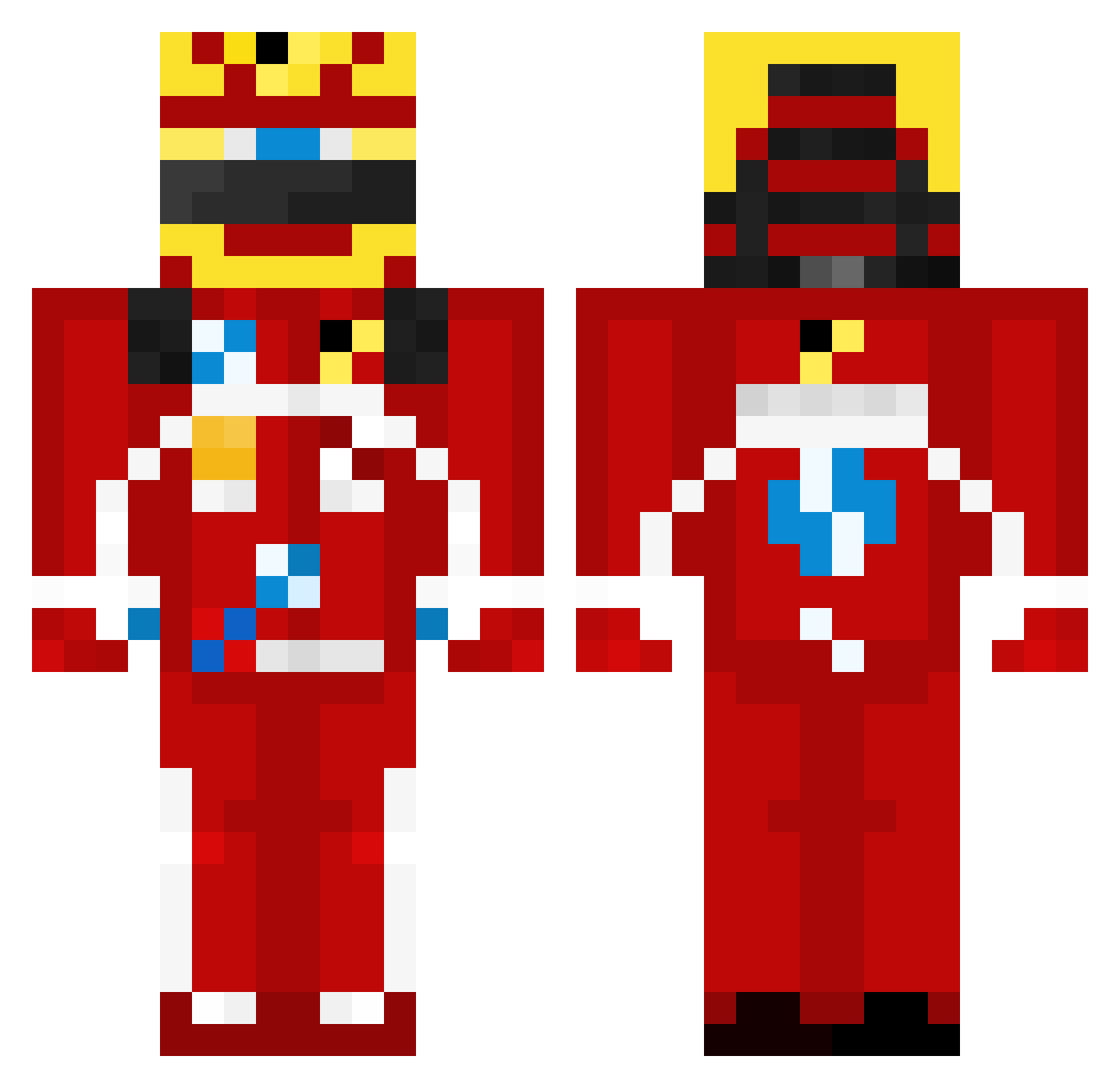 Beansfrr Minecraft skin, front and back view