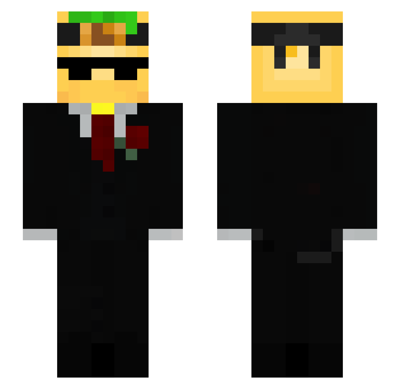 The_Wiron Minecraft skin, front and back view