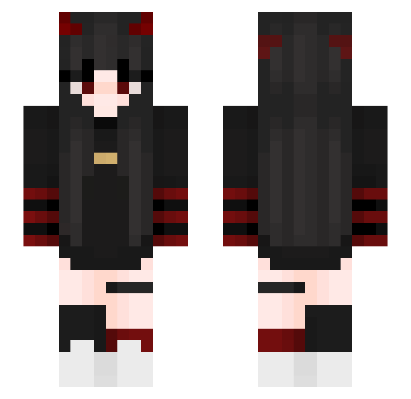 sarflo4ever Minecraft skin, front and back view