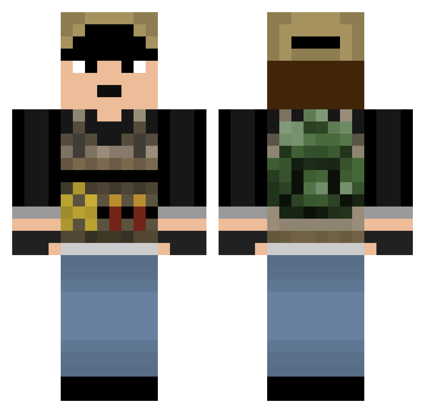 quos Minecraft skin, front and back view