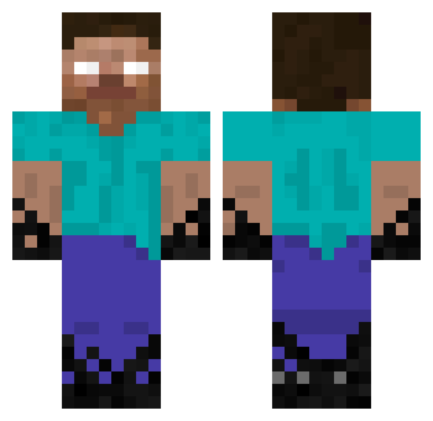 GANGUSKAHHN Minecraft skin, front and back view