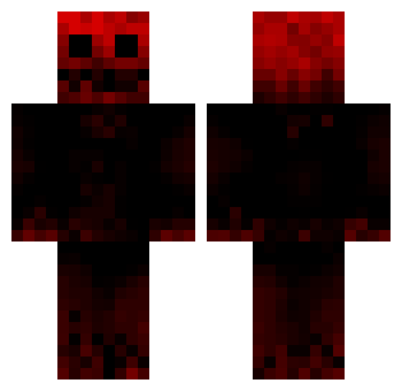 erveggy Minecraft skin, front and back view