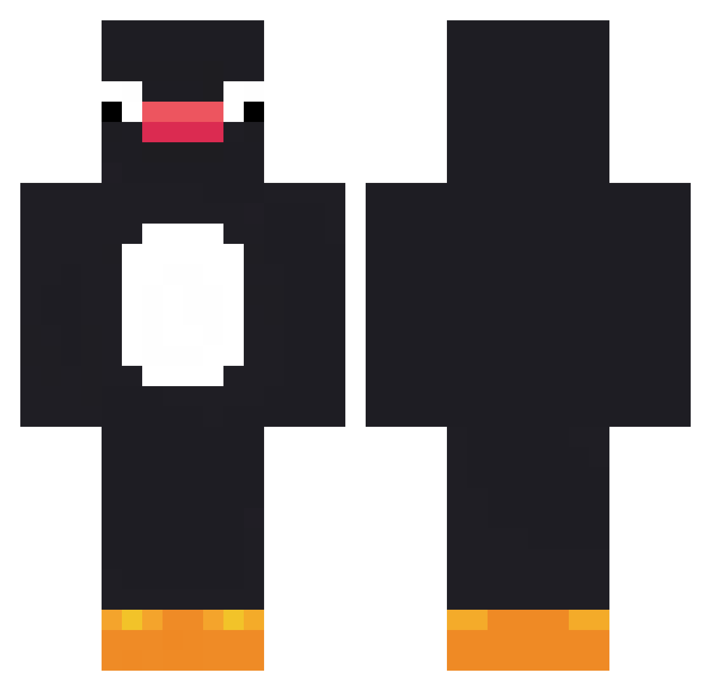 3rectGummyBear Minecraft skin, front and back view