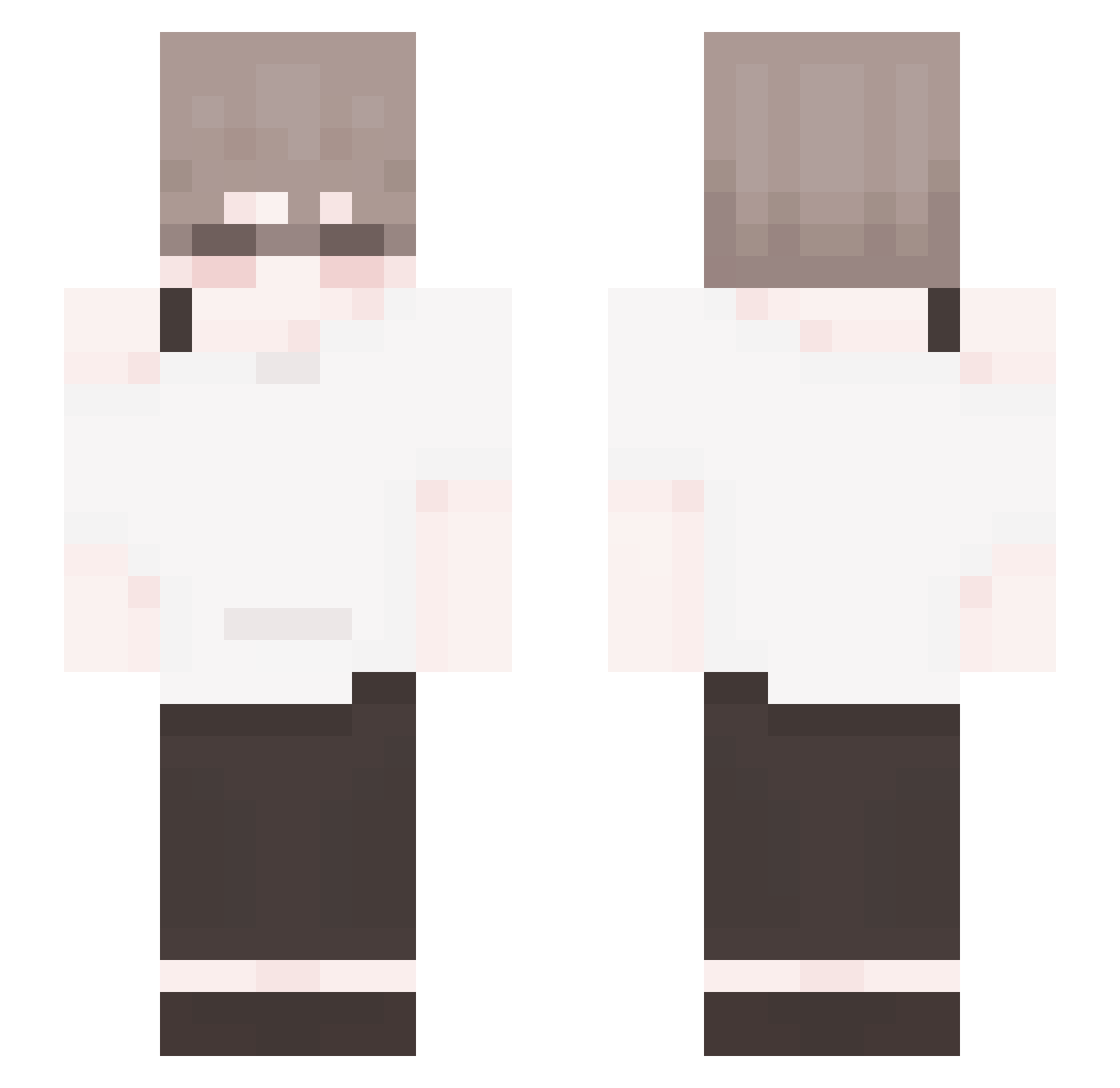 santiscl Minecraft skin, front and back view