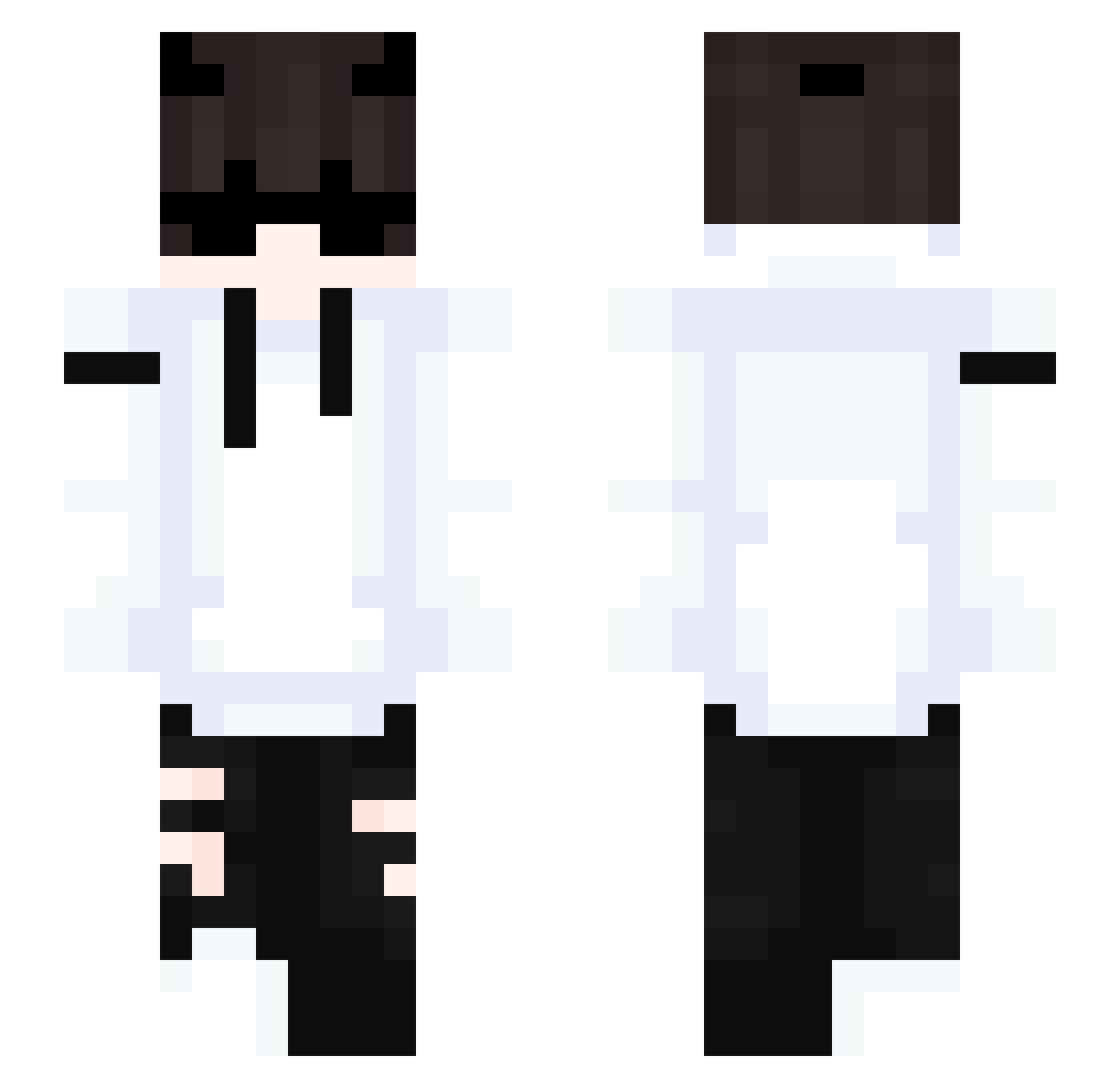 _srishxd Minecraft skin, front and back view