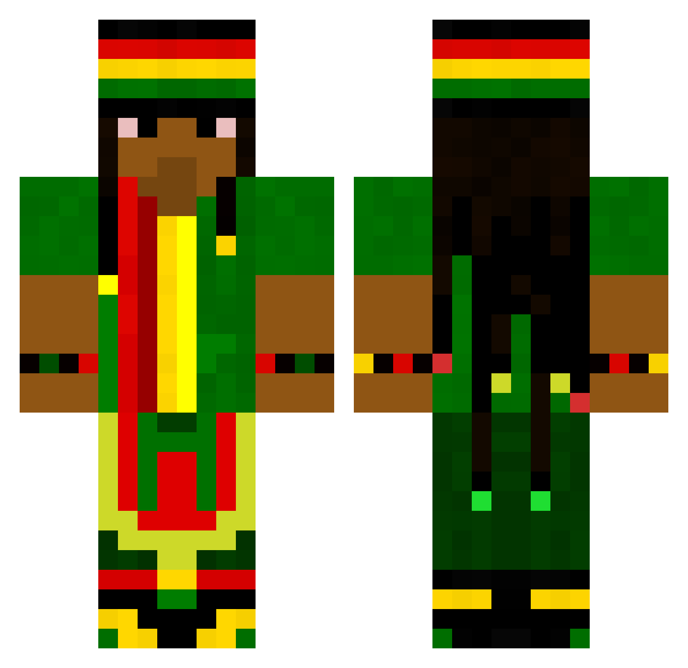 120CM_ Minecraft skin, front and back view