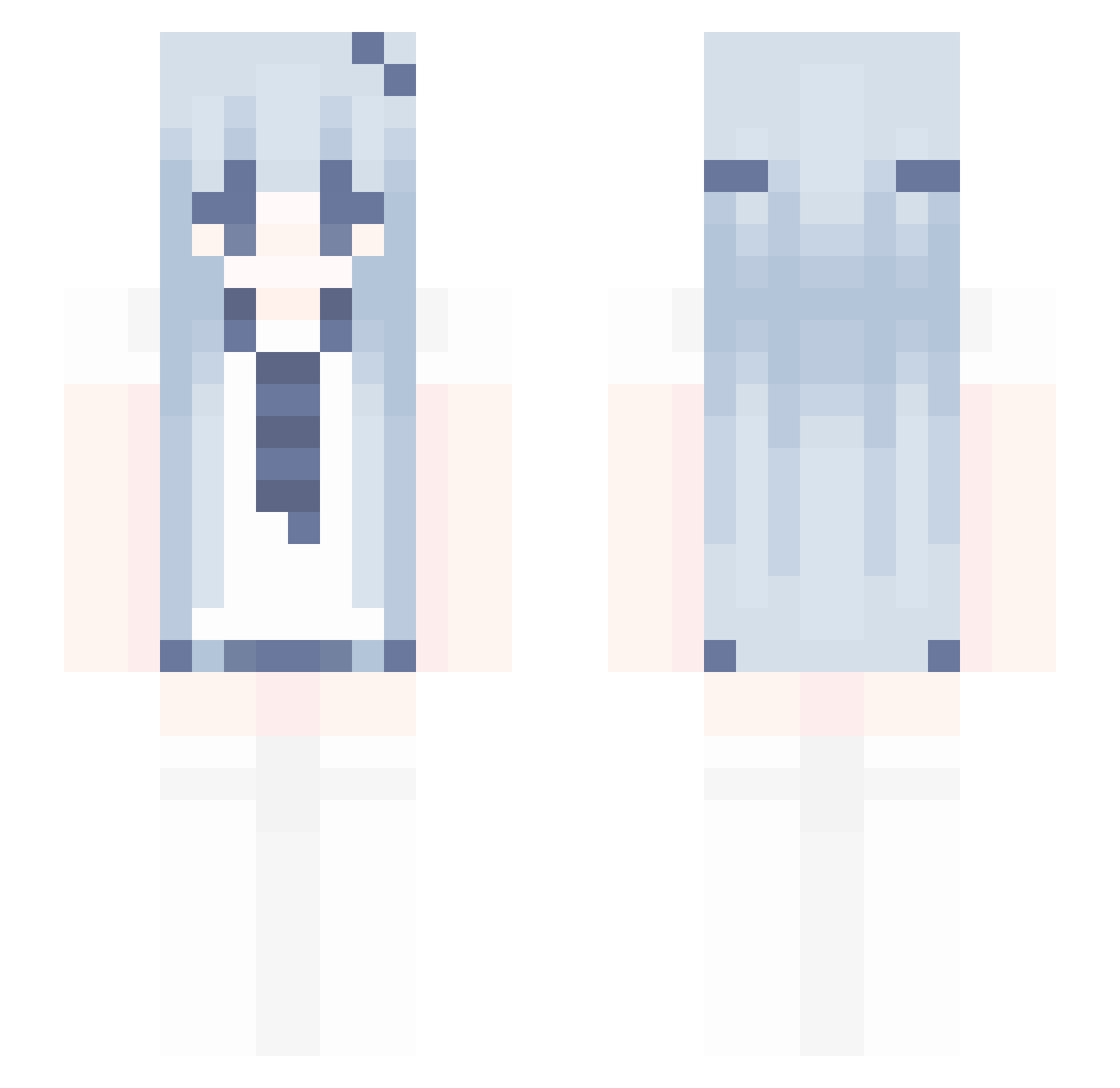 Rxkless_kysterz Minecraft skin, front and back view