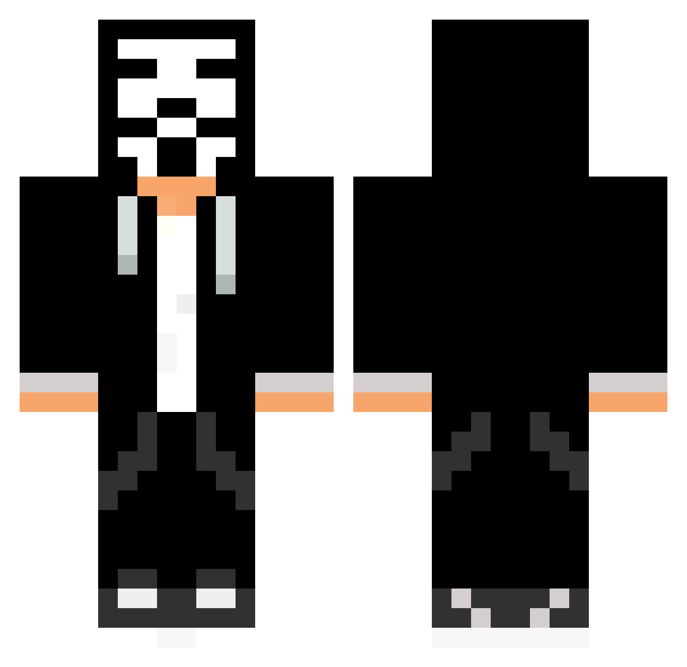 boredomisnotafk Minecraft skin, front and back view