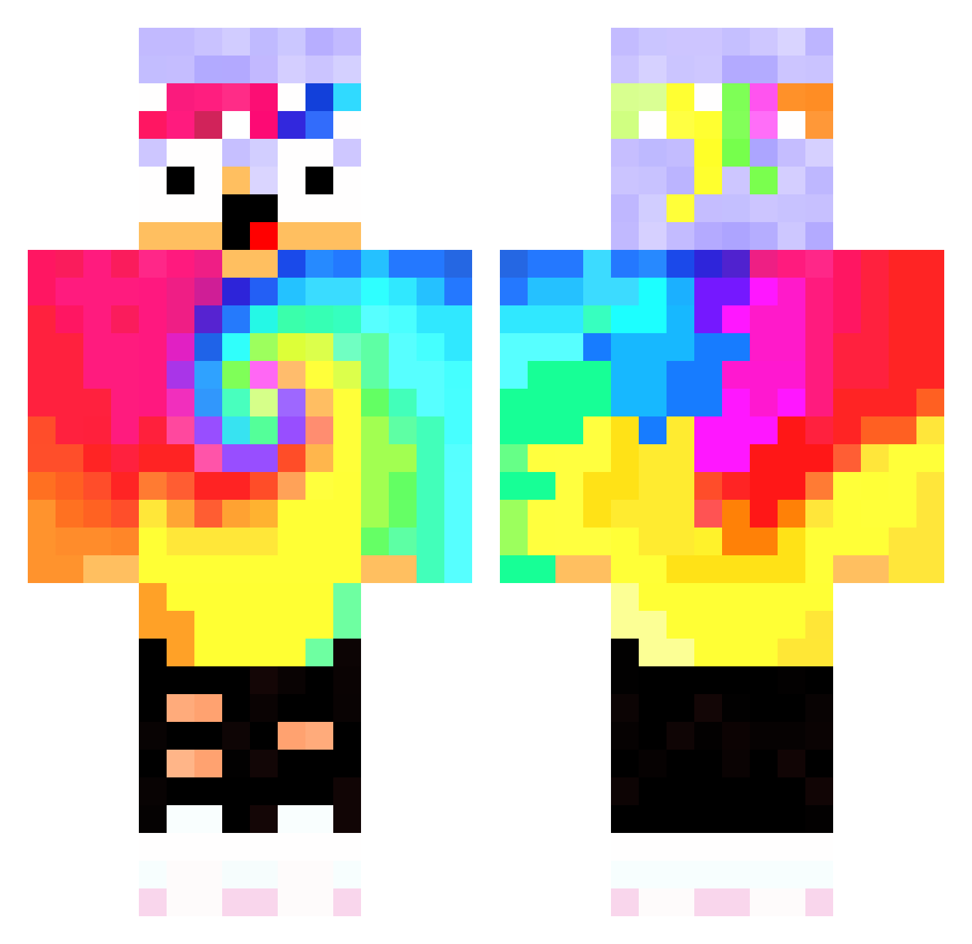 Just_Take_It Minecraft skin, front and back view