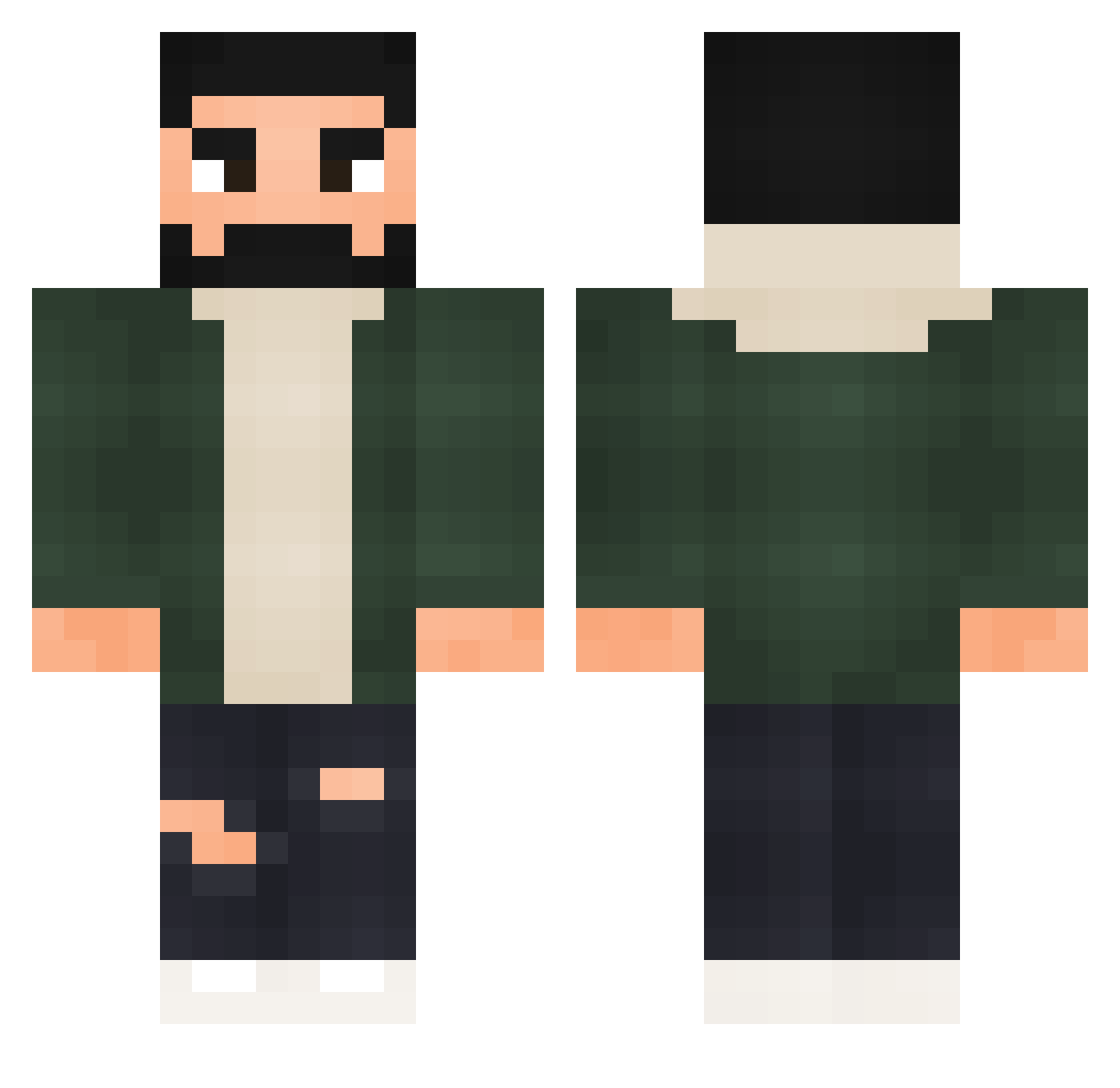 Windelwilli Minecraft skin, front and back view