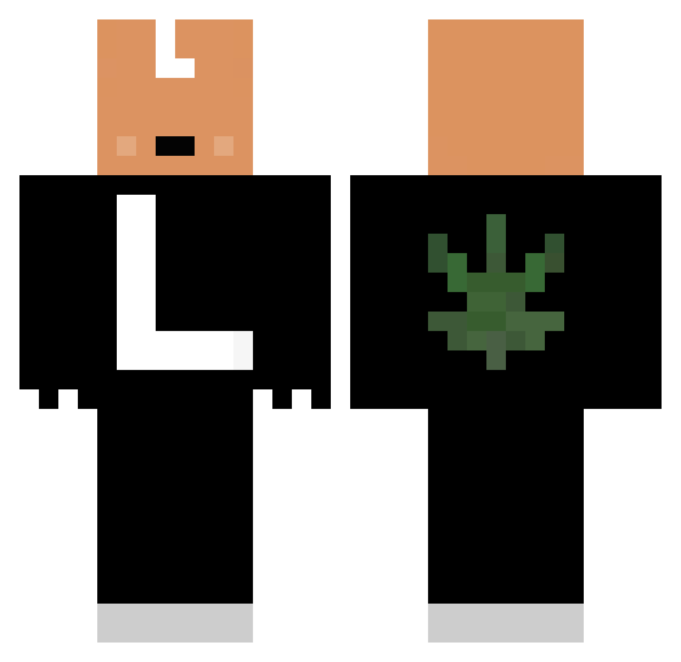 Tsumuqi Minecraft skin, front and back view