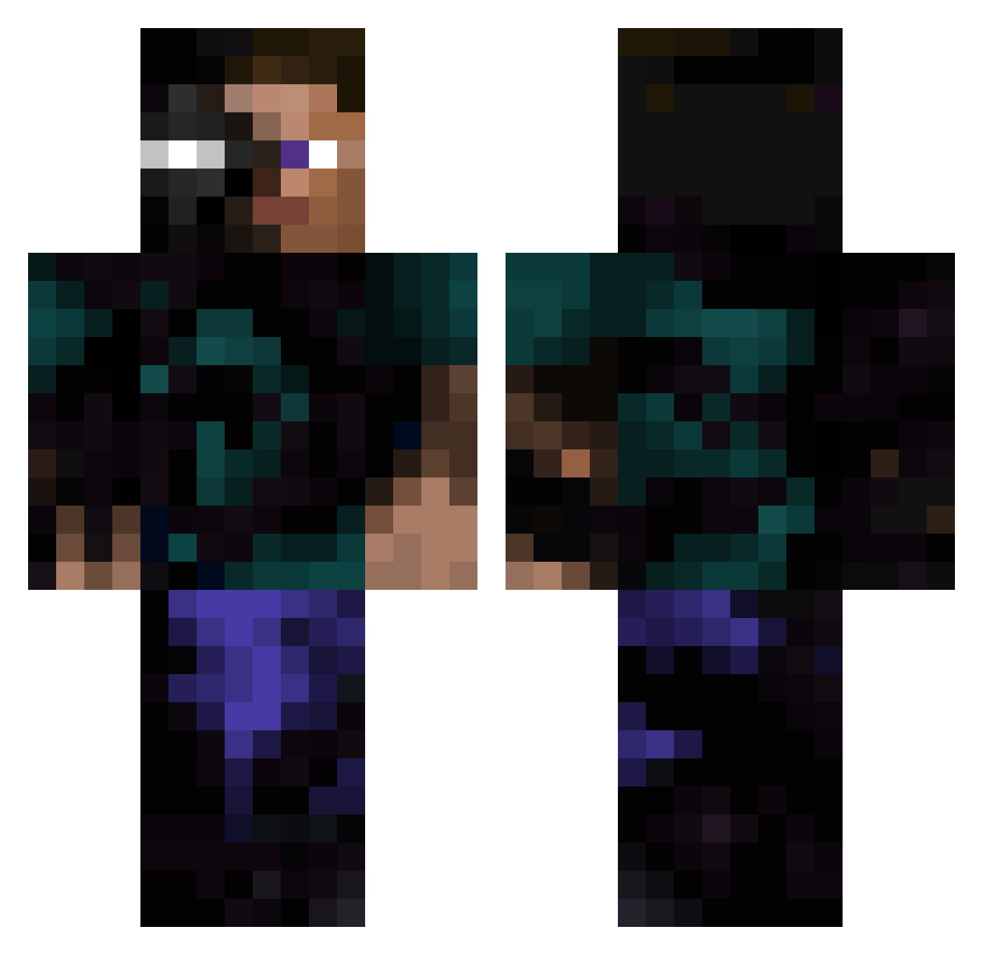 tartex09 Minecraft skin, front and back view