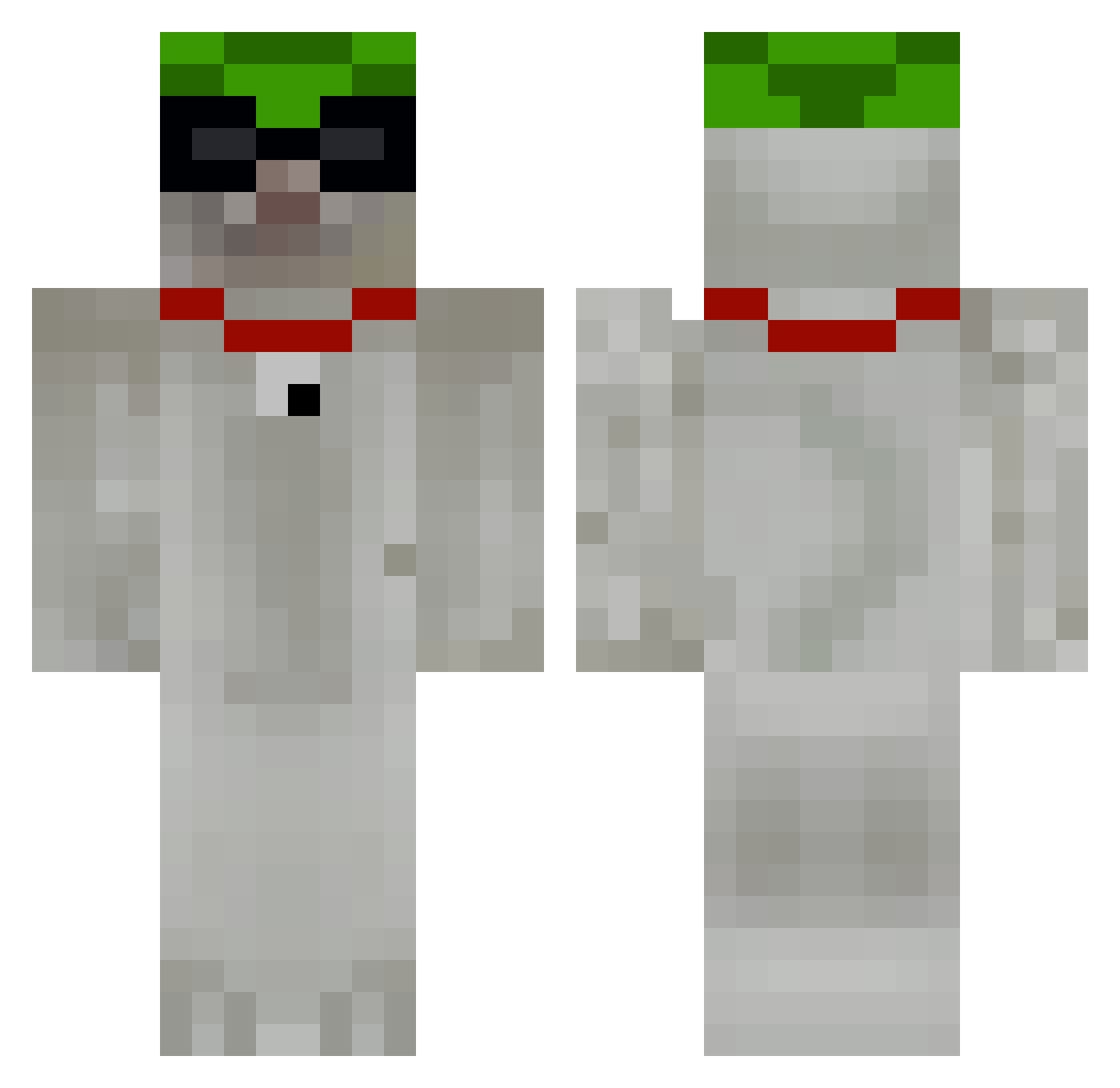 Essentialness Minecraft skin, front and back view