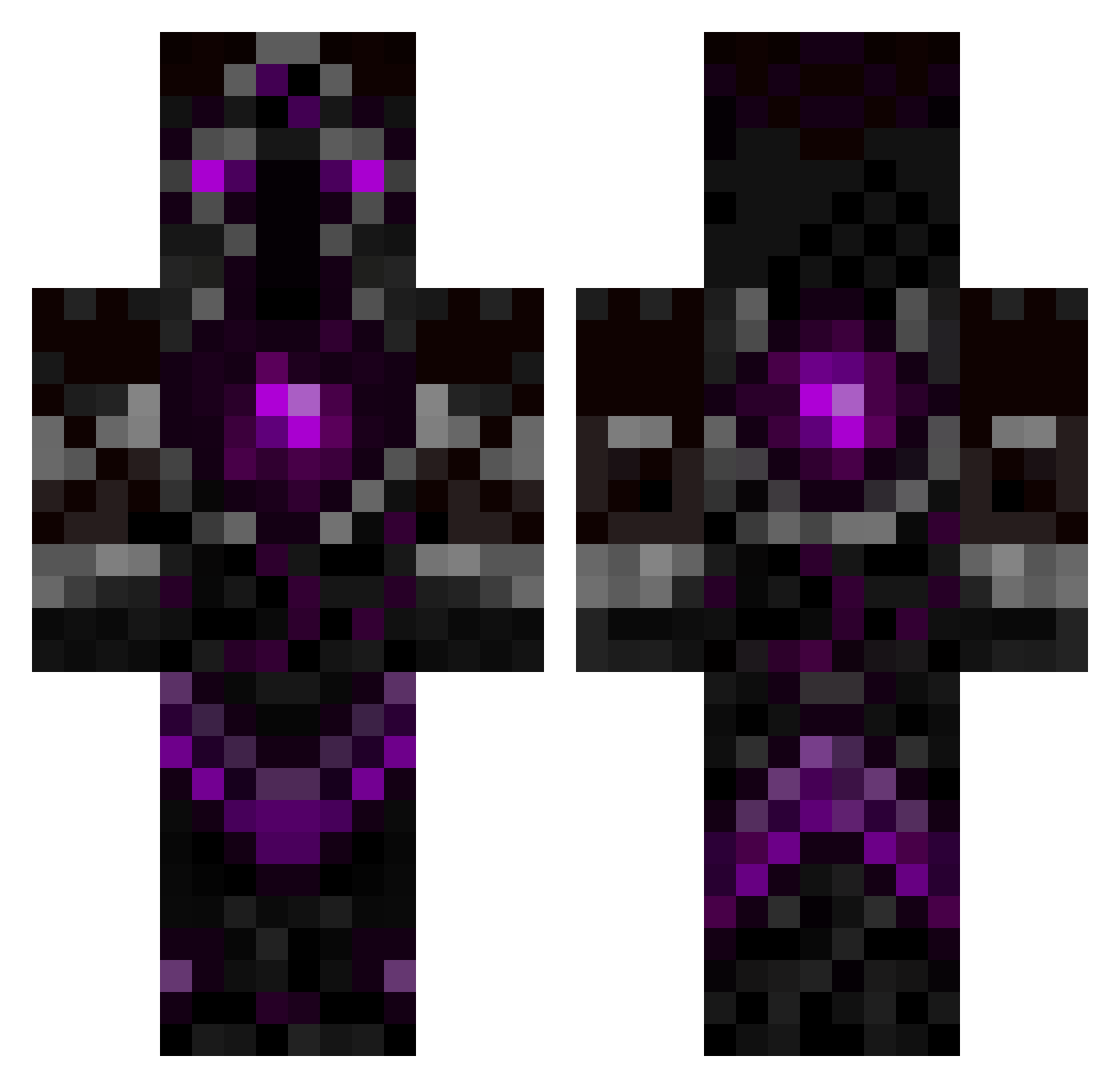 khalseug Minecraft skin, front and back view