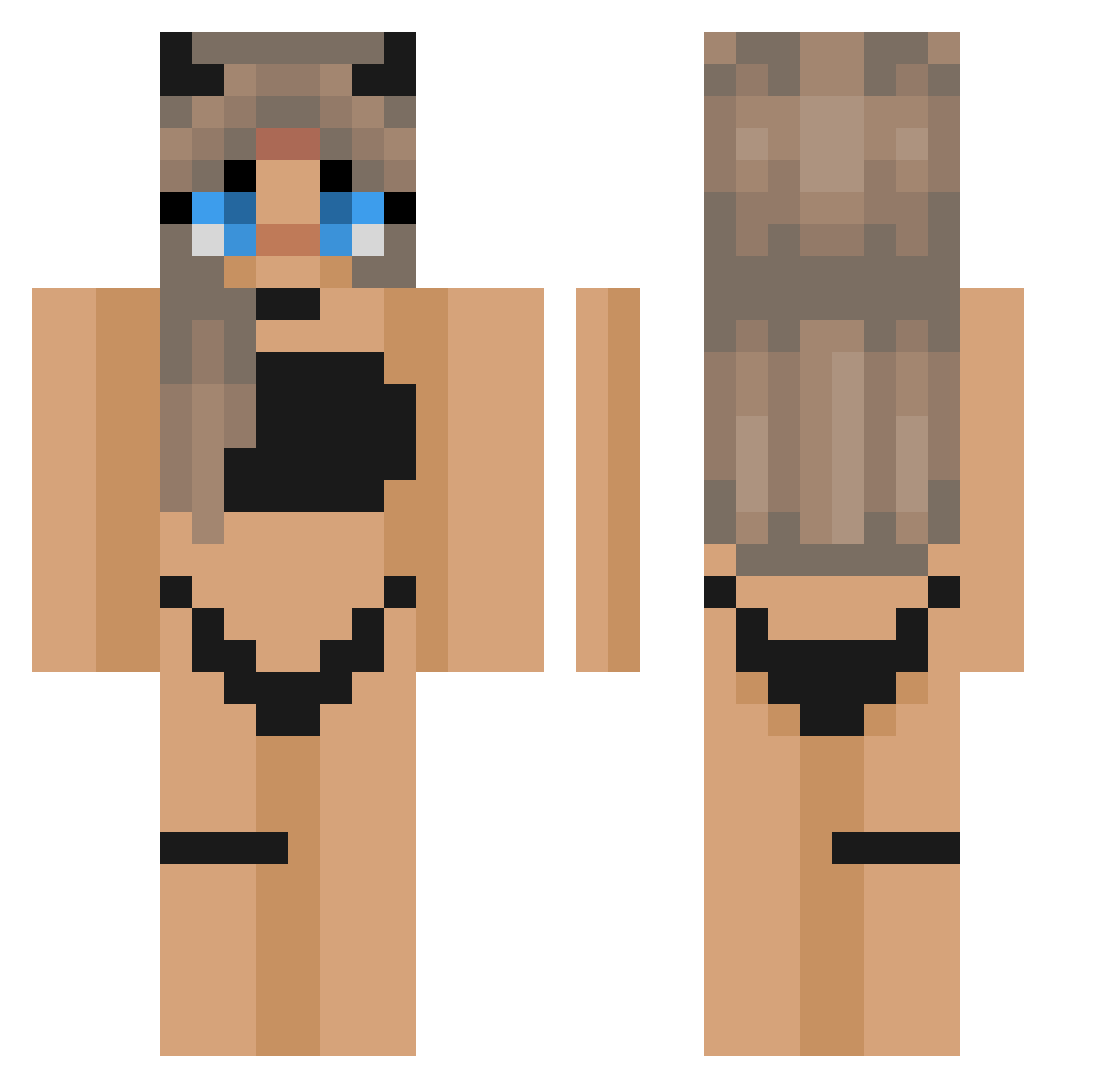 X_krycha_XD Minecraft skin, front and back view