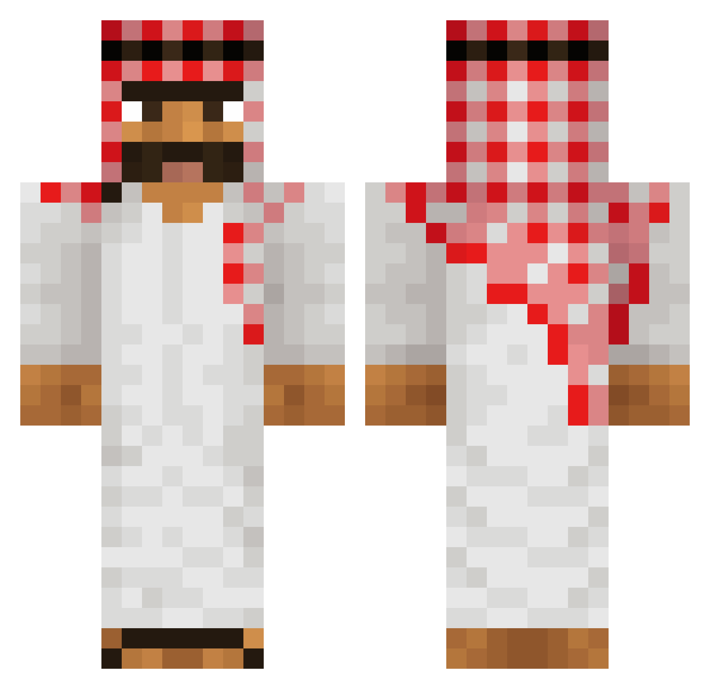 mahoje Minecraft skin, front and back view