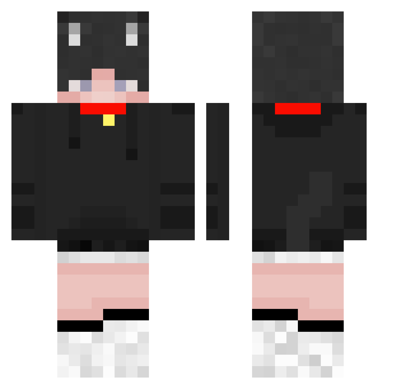 KennedyBBF Minecraft skin, front and back view