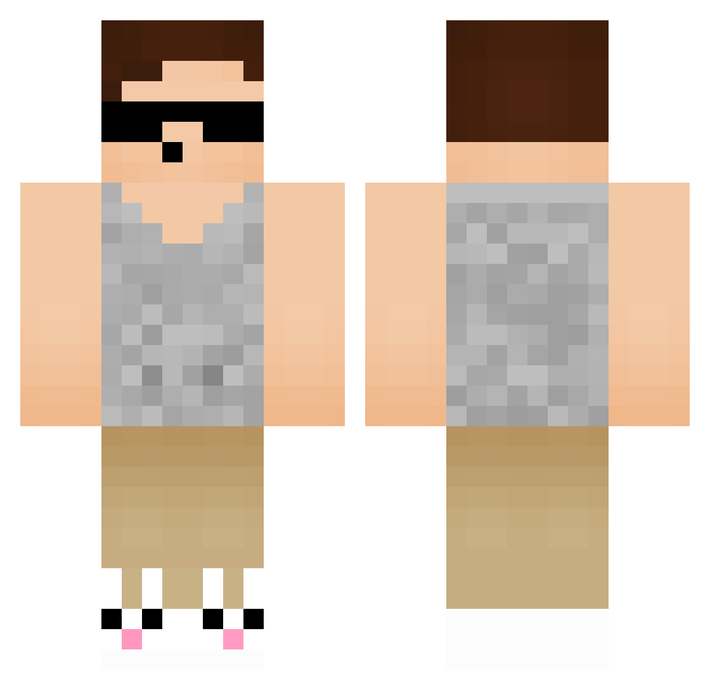 SudenZaTelesna Minecraft skin, front and back view