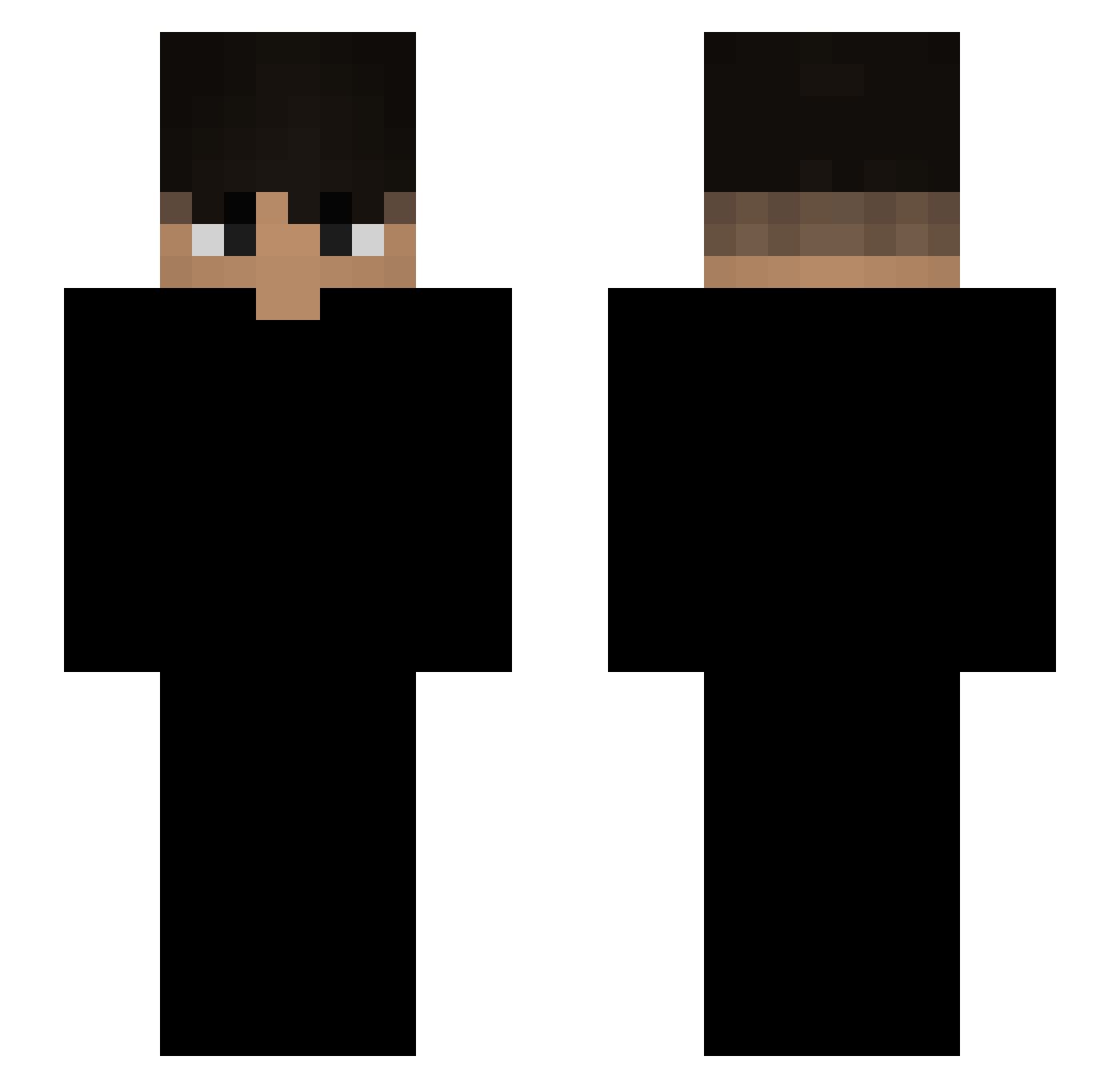 R8K Minecraft skin, front and back view