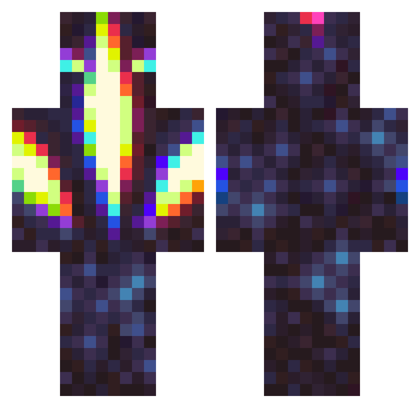 marcusmphoto Minecraft skin, front and back view