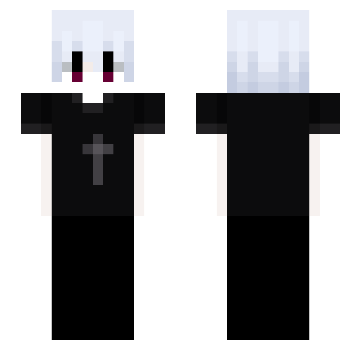 v_xyz_ Minecraft skin, front and back view