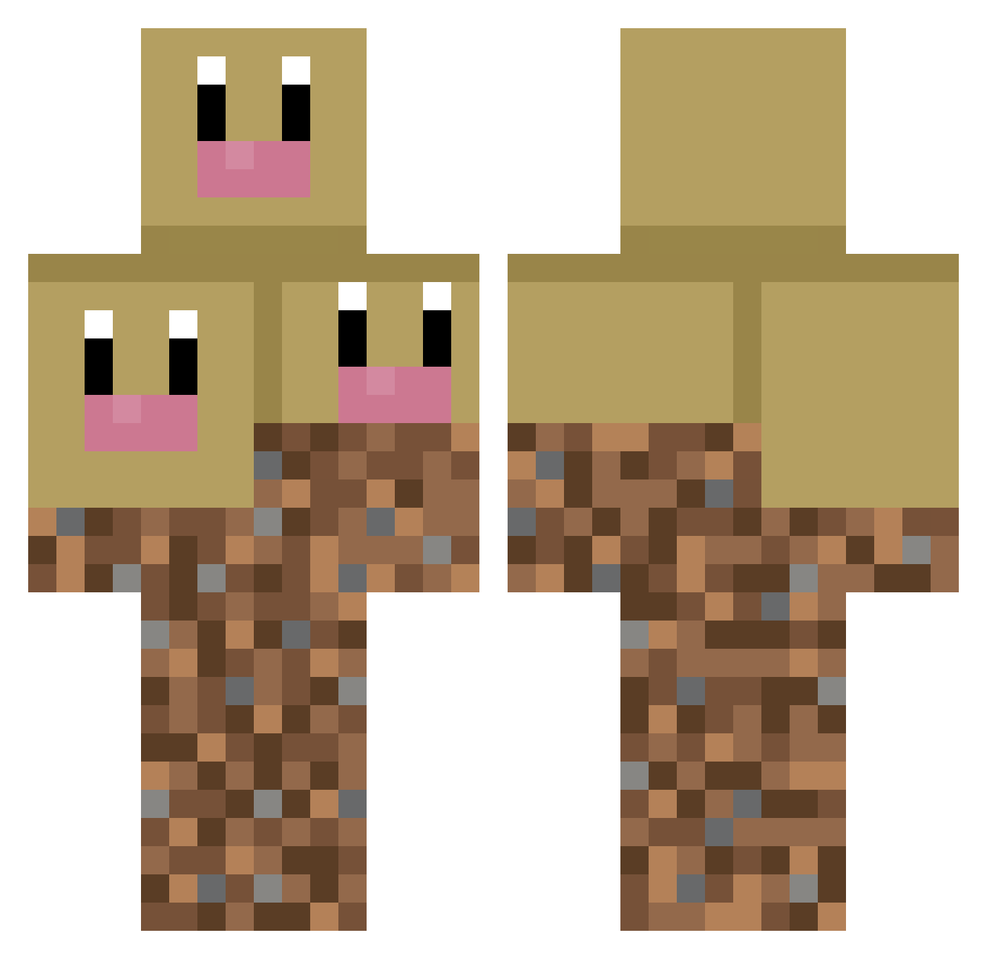 VODKAAAAAAAAAAA Minecraft skin, front and back view