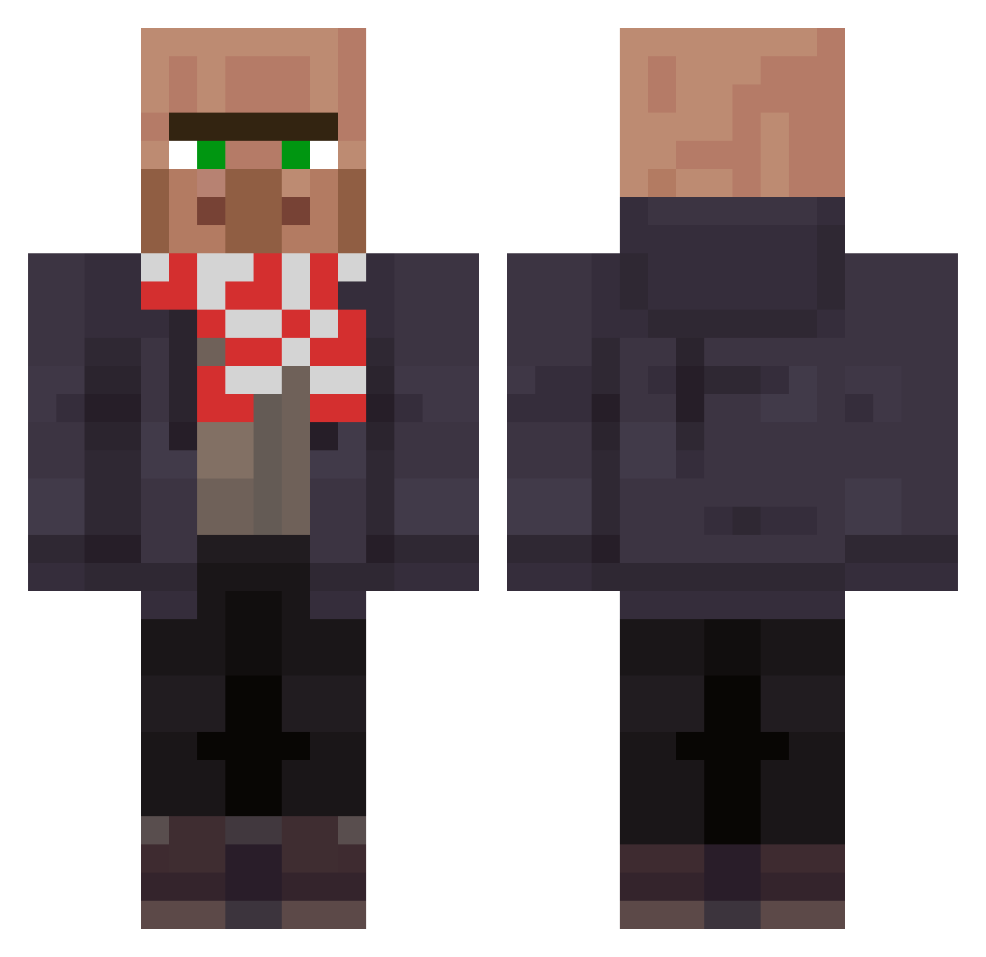 StropperYT Minecraft skin, front and back view