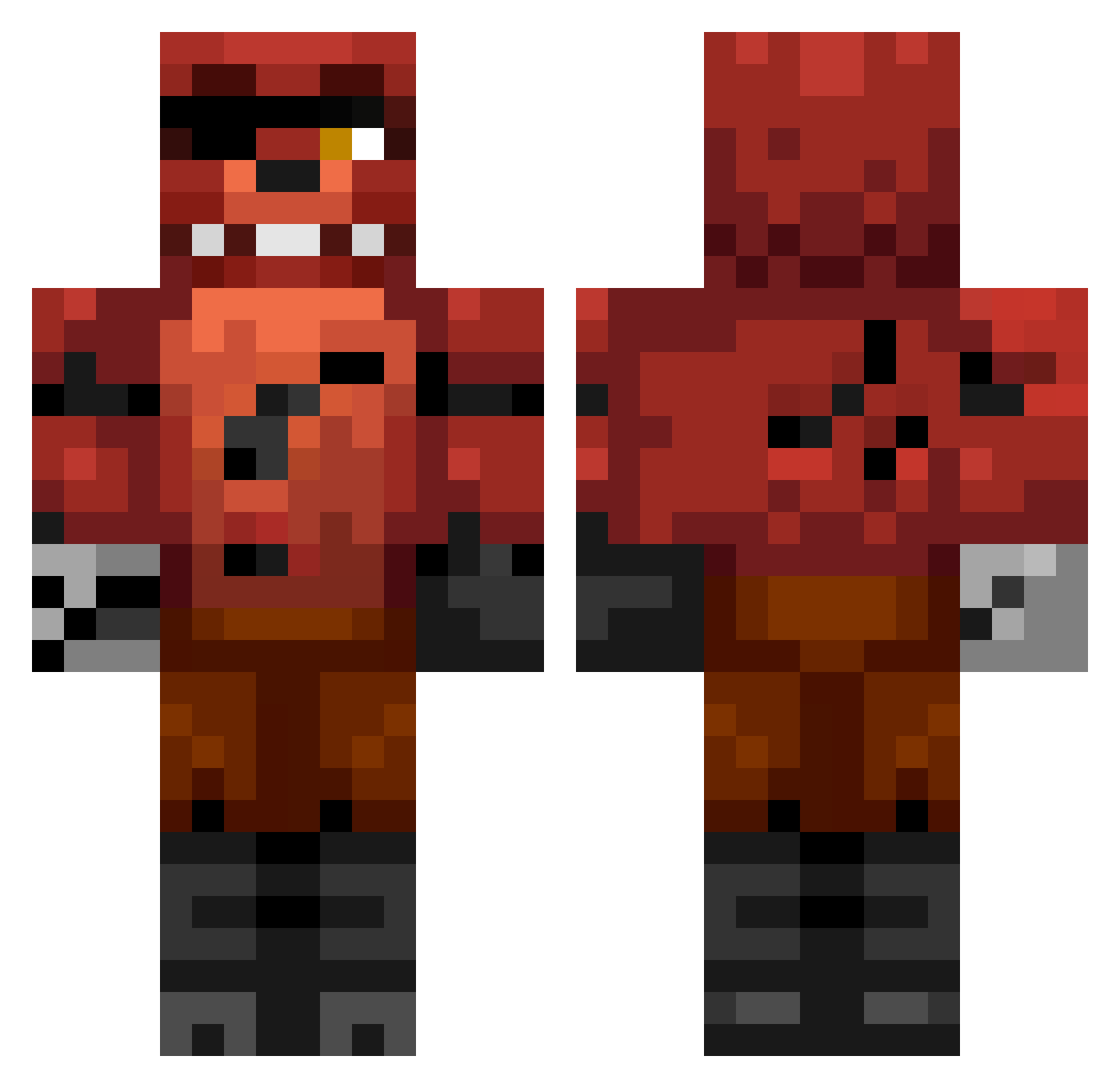 WadePerks Minecraft skin, front and back view