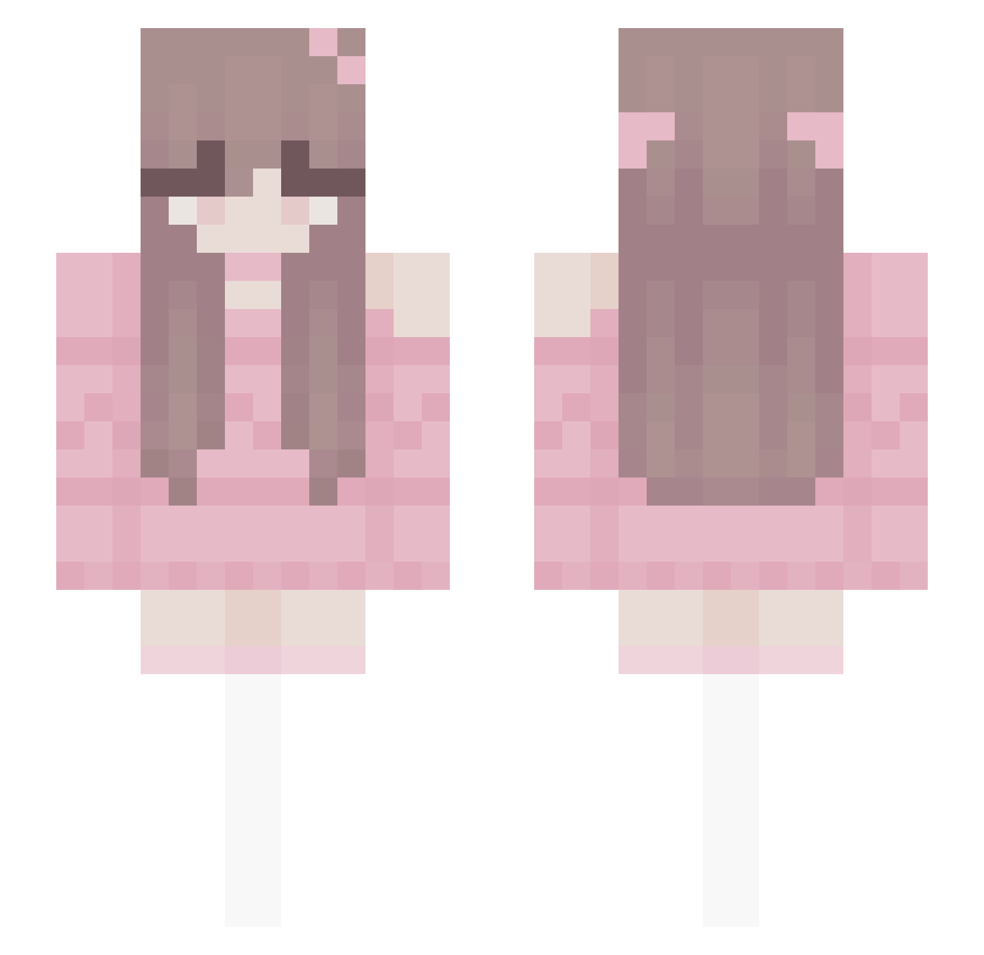 fairieyuta Minecraft skin, front and back view