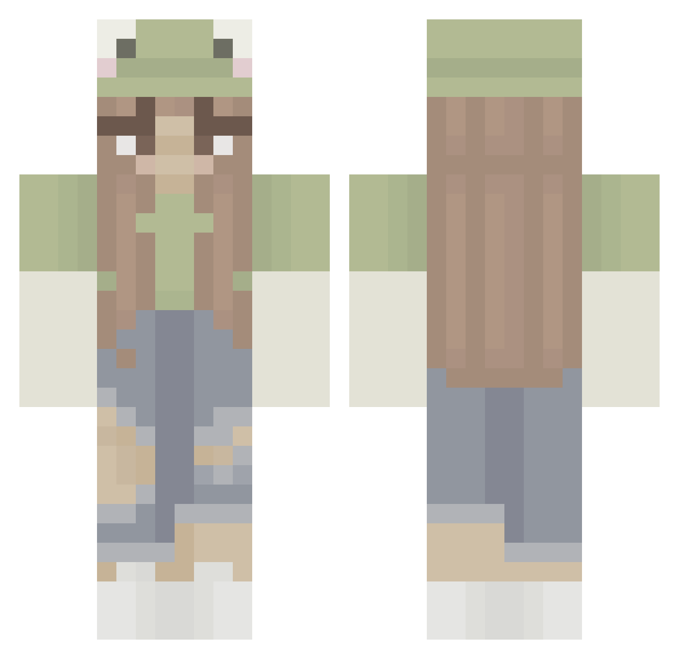 Rami_Mode Minecraft skin, front and back view