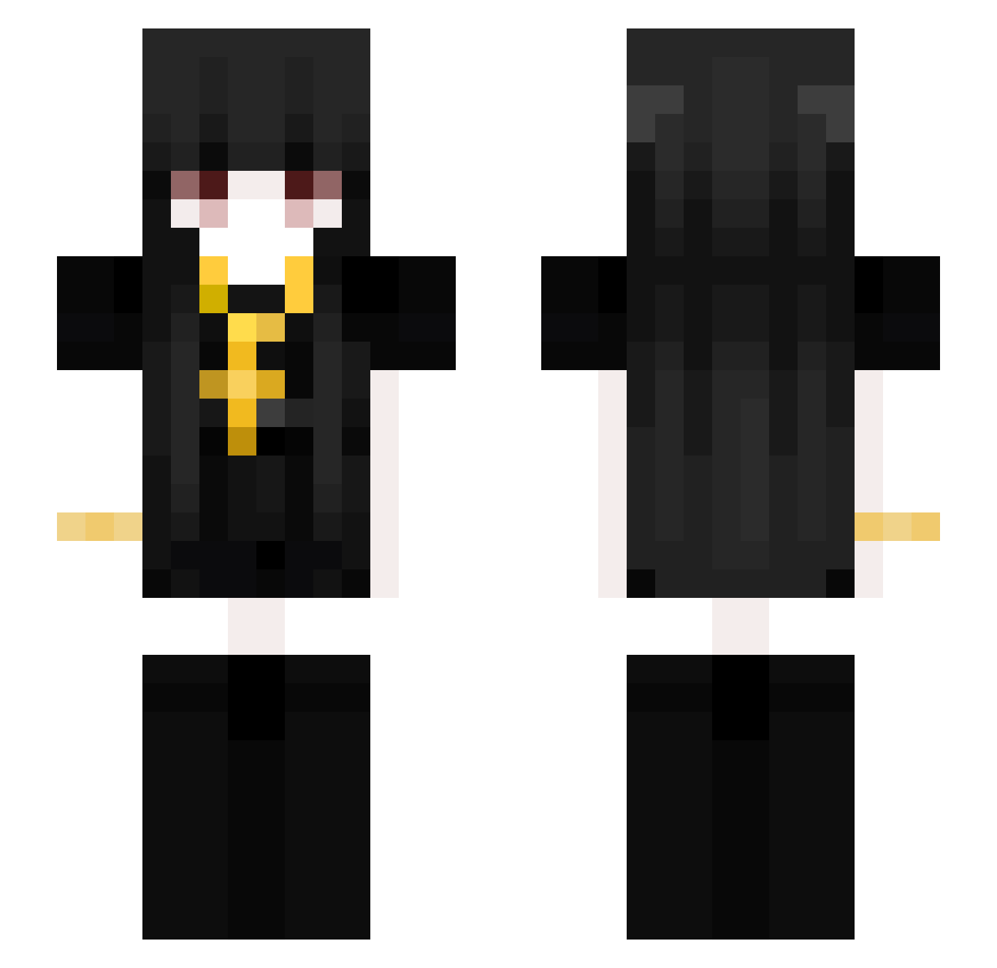 magnificent1337 Minecraft skin, front and back view