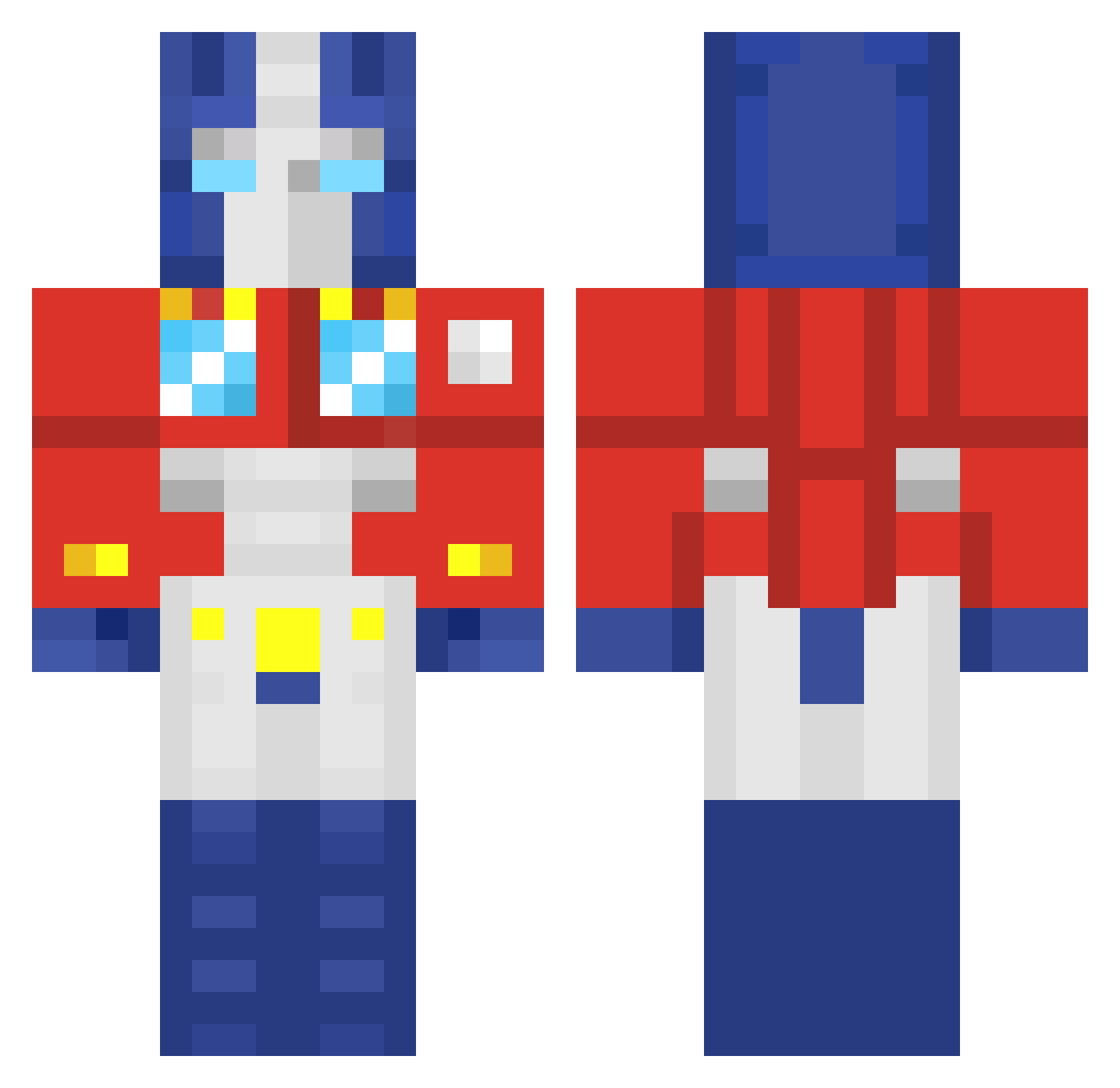 El_Cacharro Minecraft skin, front and back view