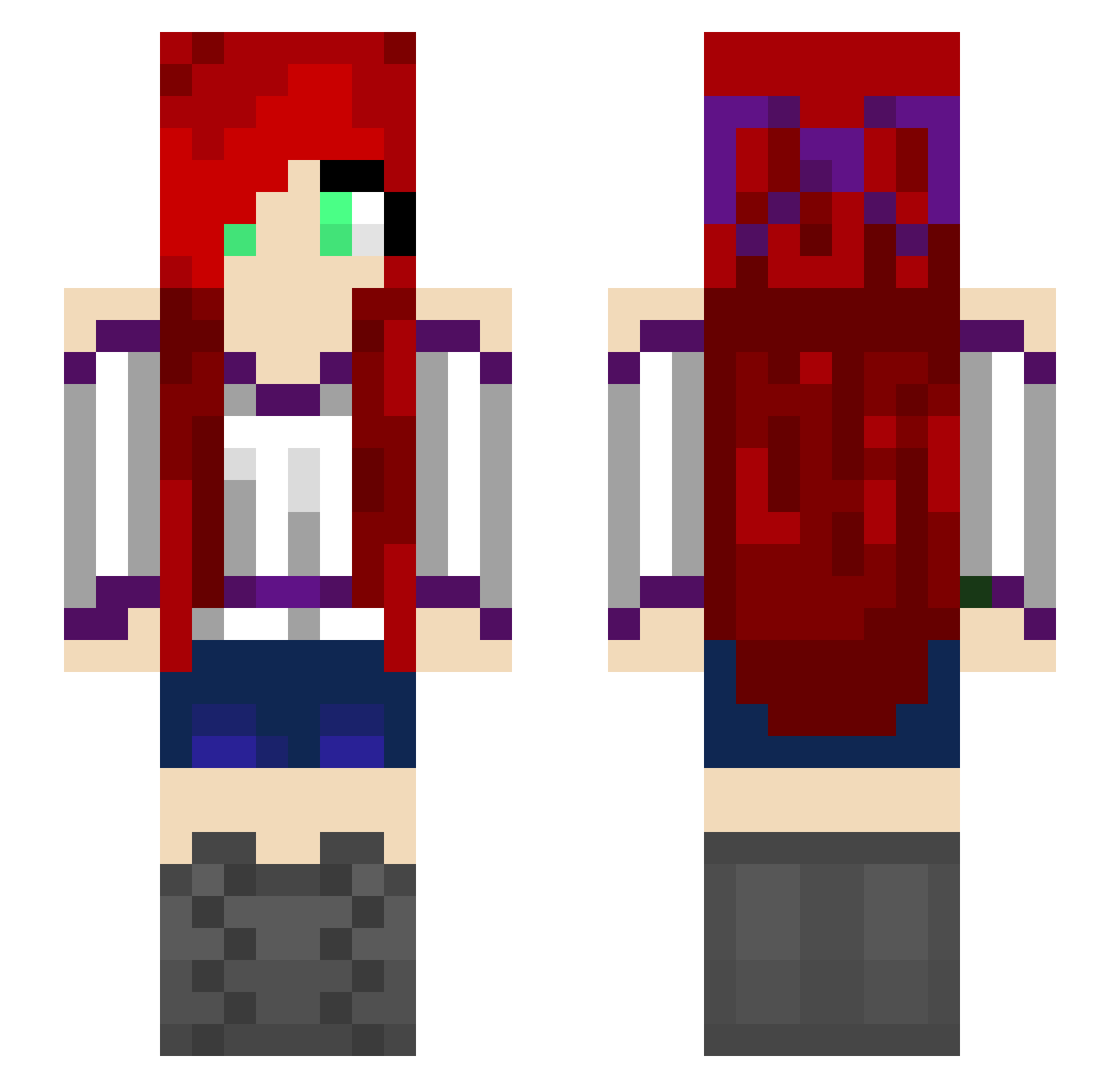 Eduarda_BR Minecraft skin, front and back view