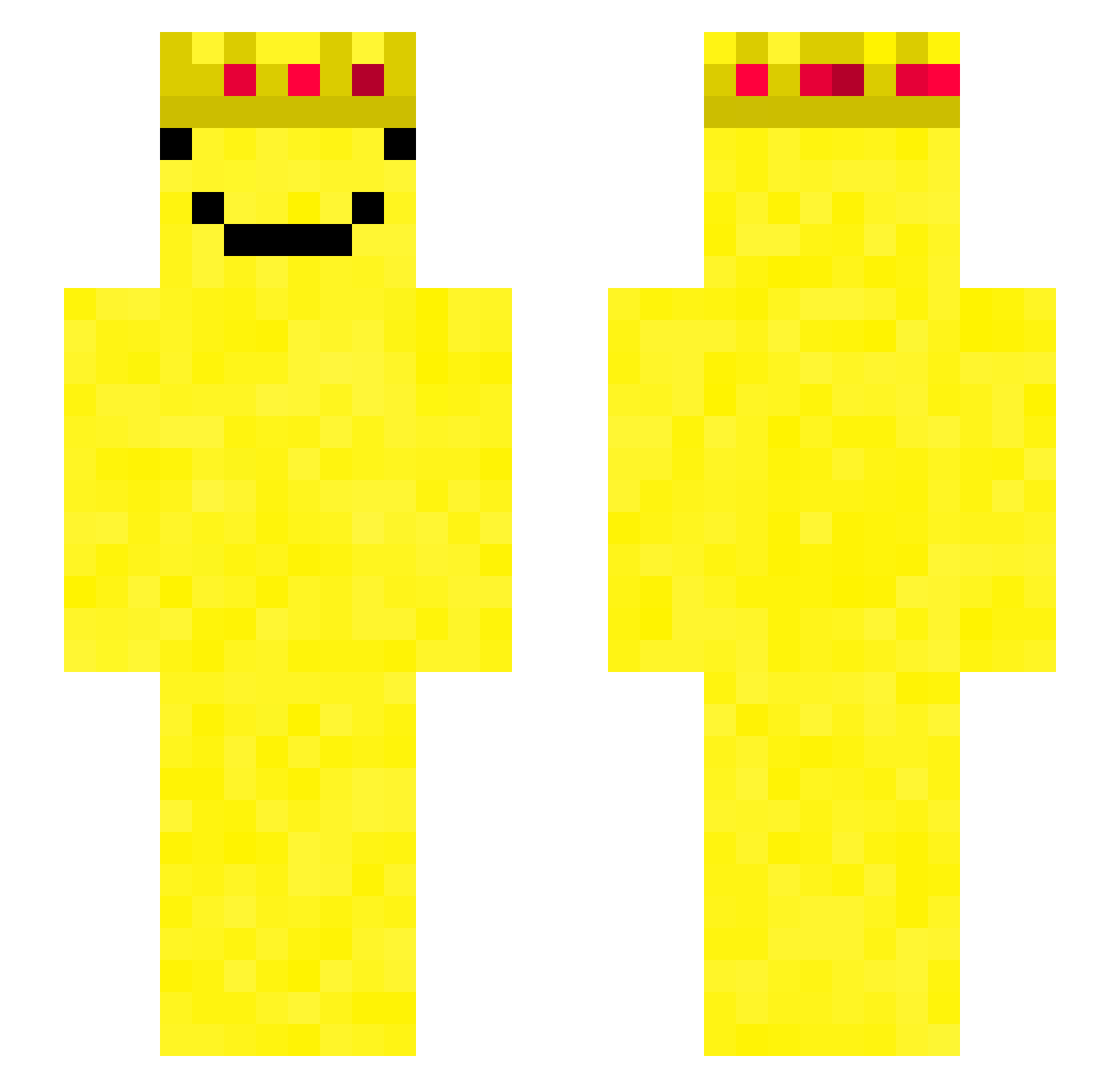 Wembisss Minecraft skin, front and back view