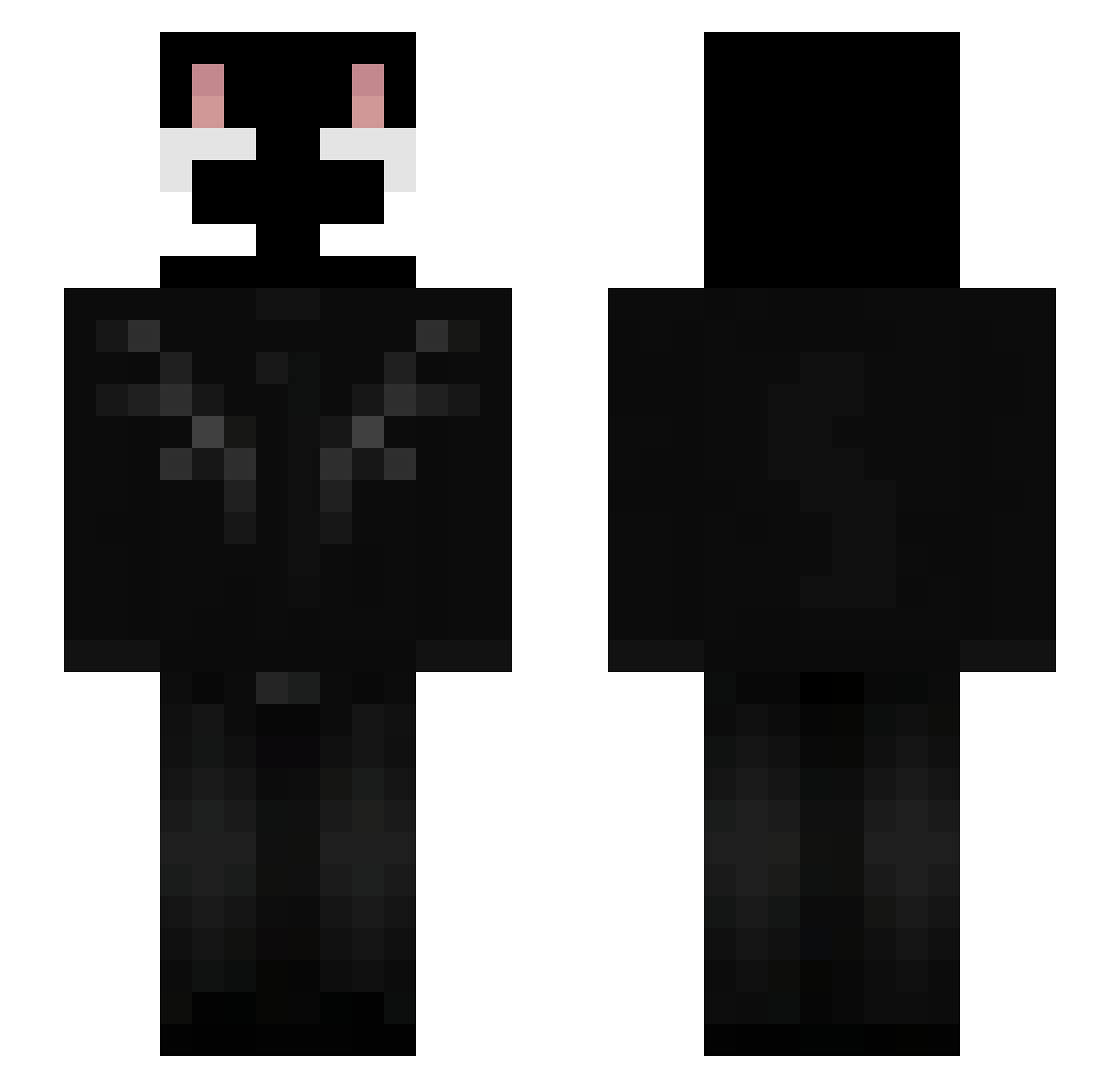 InVoid_ Minecraft skin, front and back view