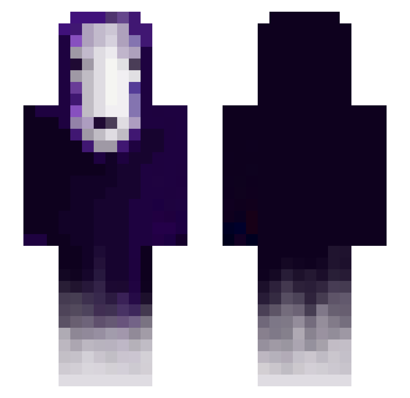Emmmahh Minecraft skin, front and back view