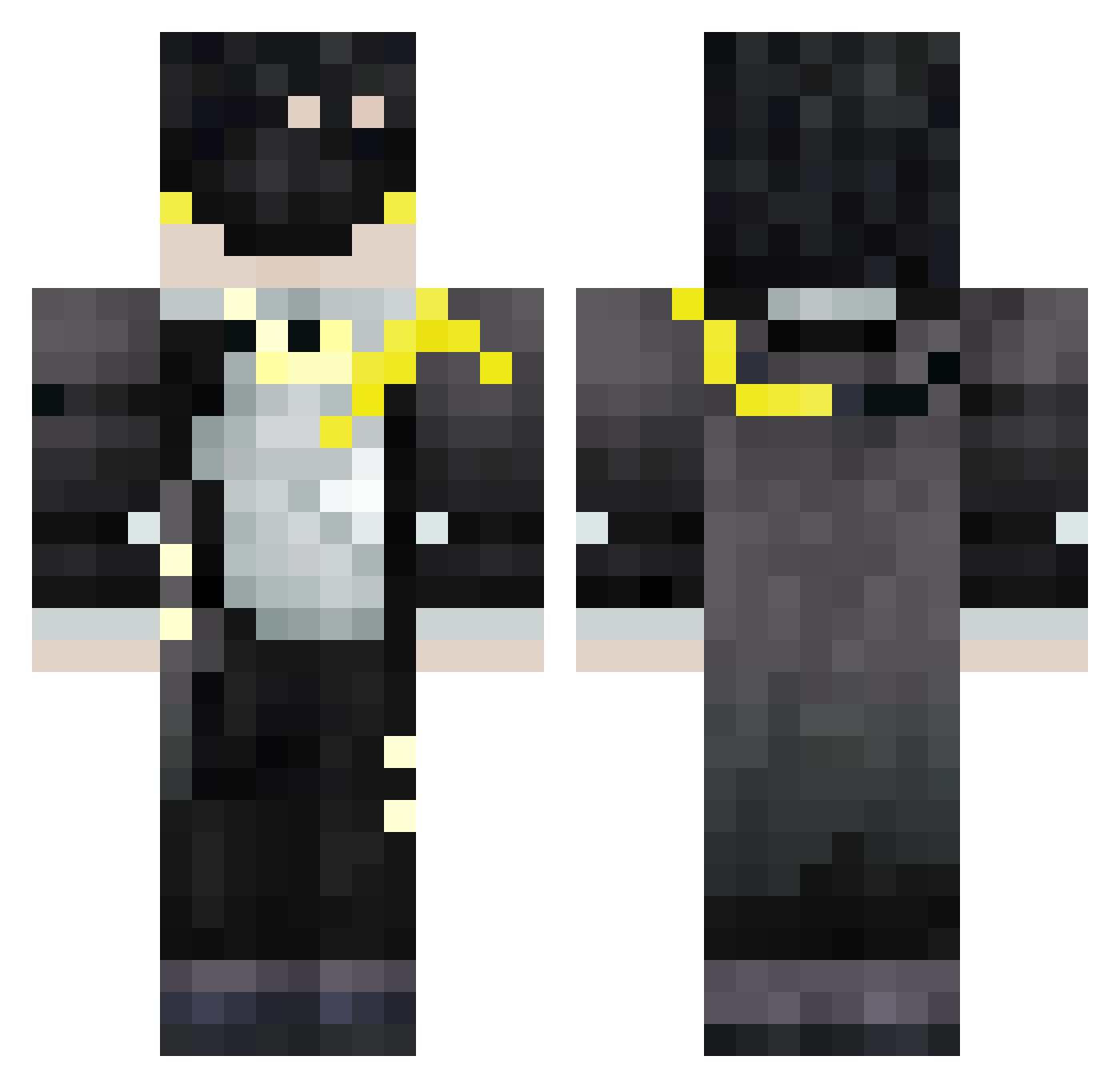 Maki_Hime Minecraft skin, front and back view
