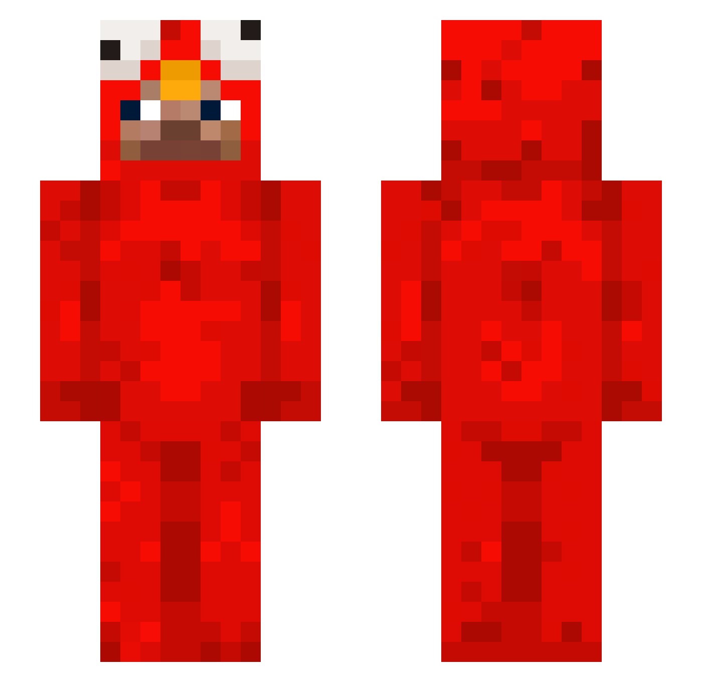 chapiello Minecraft skin, front and back view