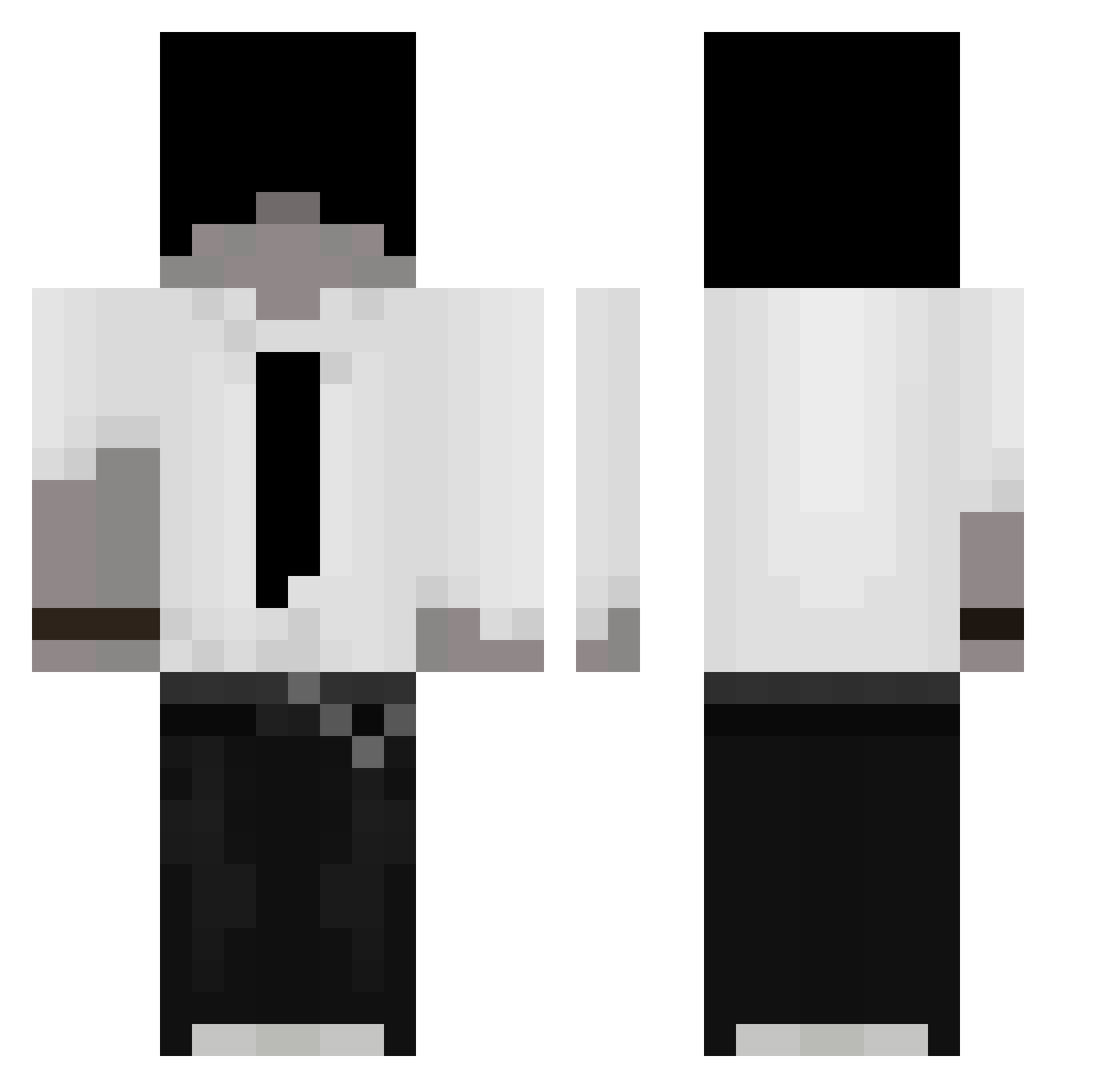 ulticus Minecraft skin, front and back view