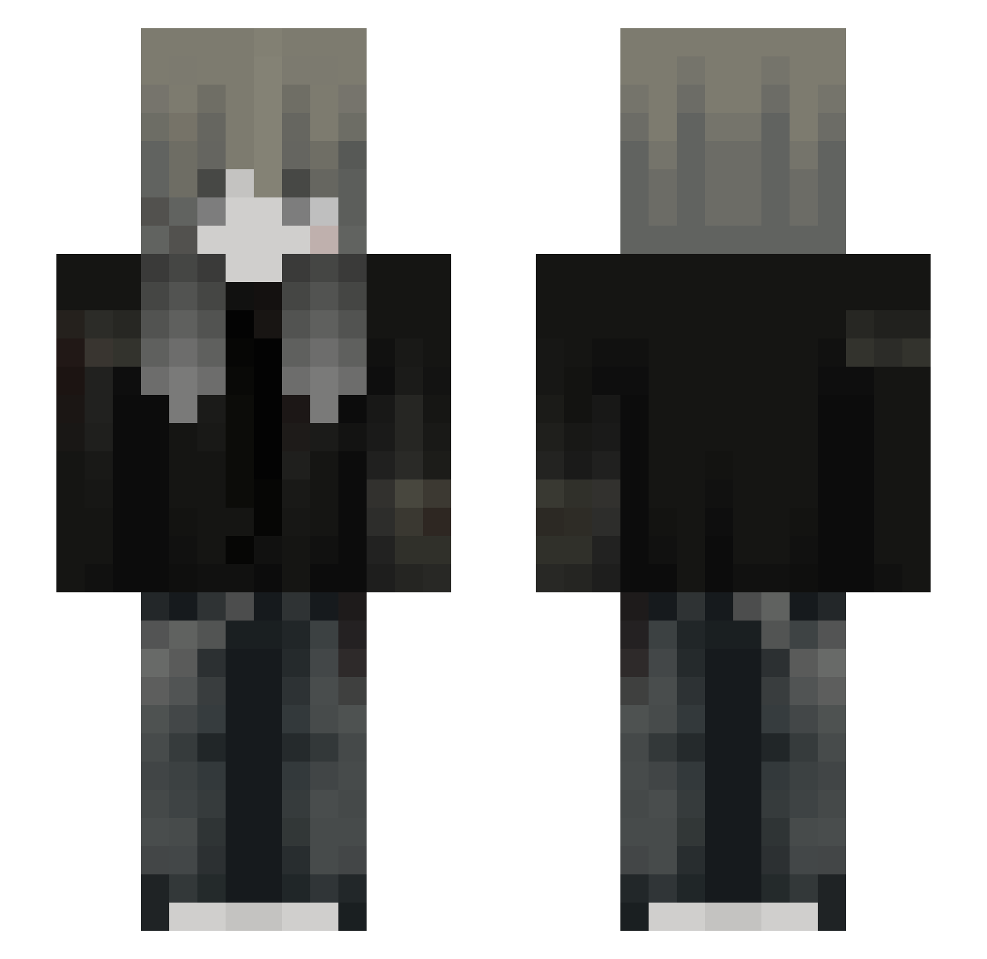 XiYan11 Minecraft skin, front and back view