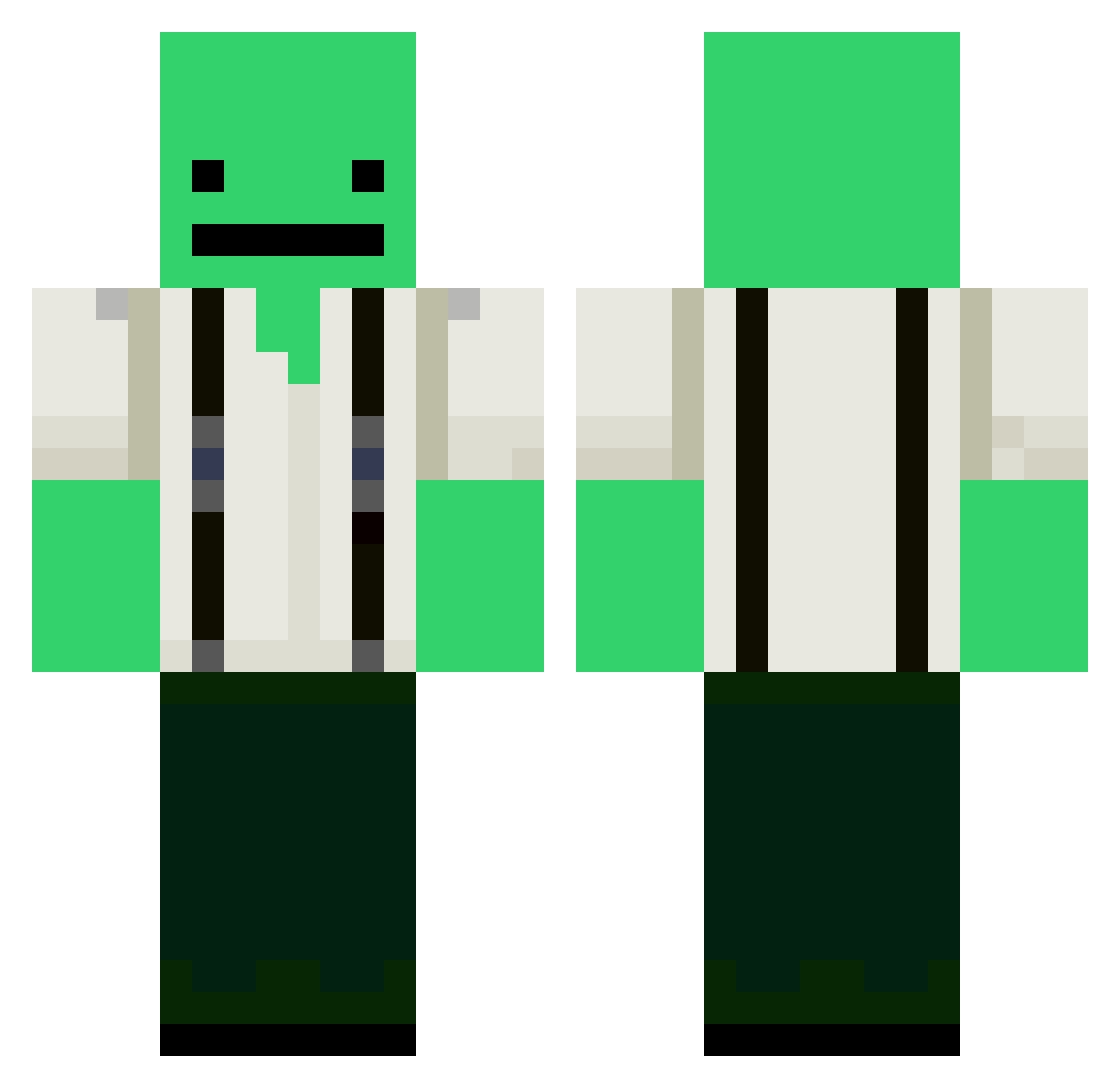 Spymartserwz Minecraft skin, front and back view